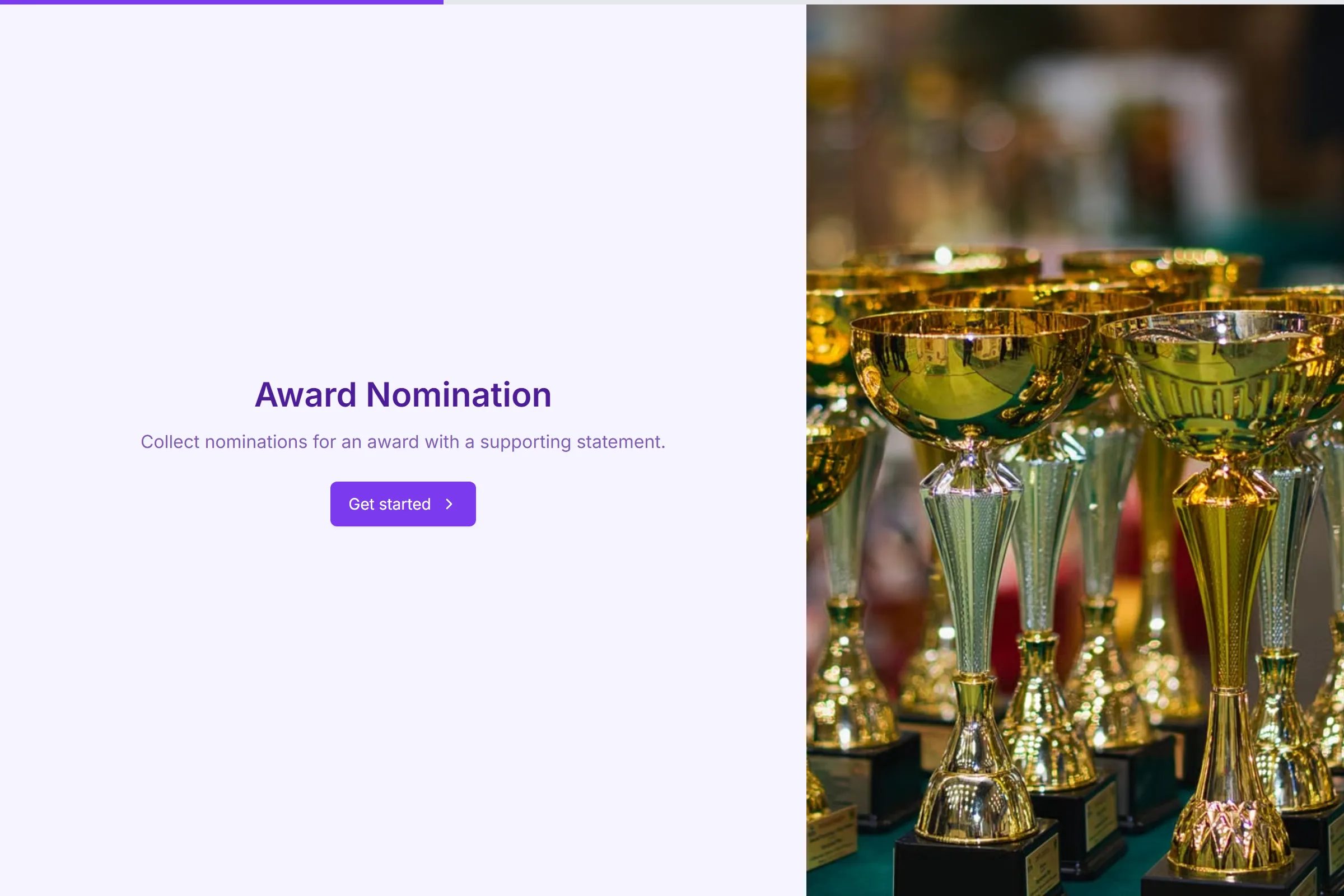 Award Nomination template preview