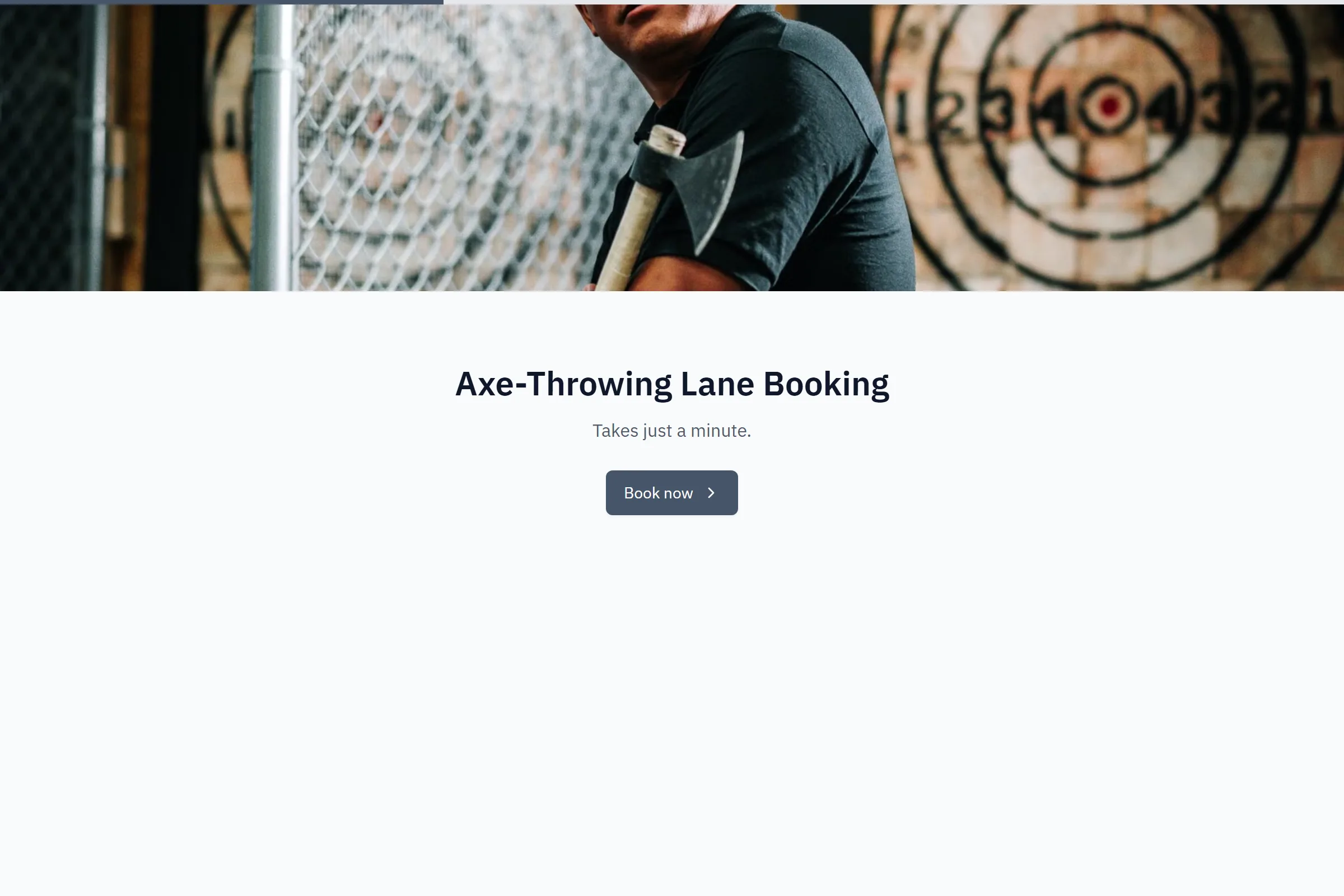 Axe-Throwing Lane Booking template preview
