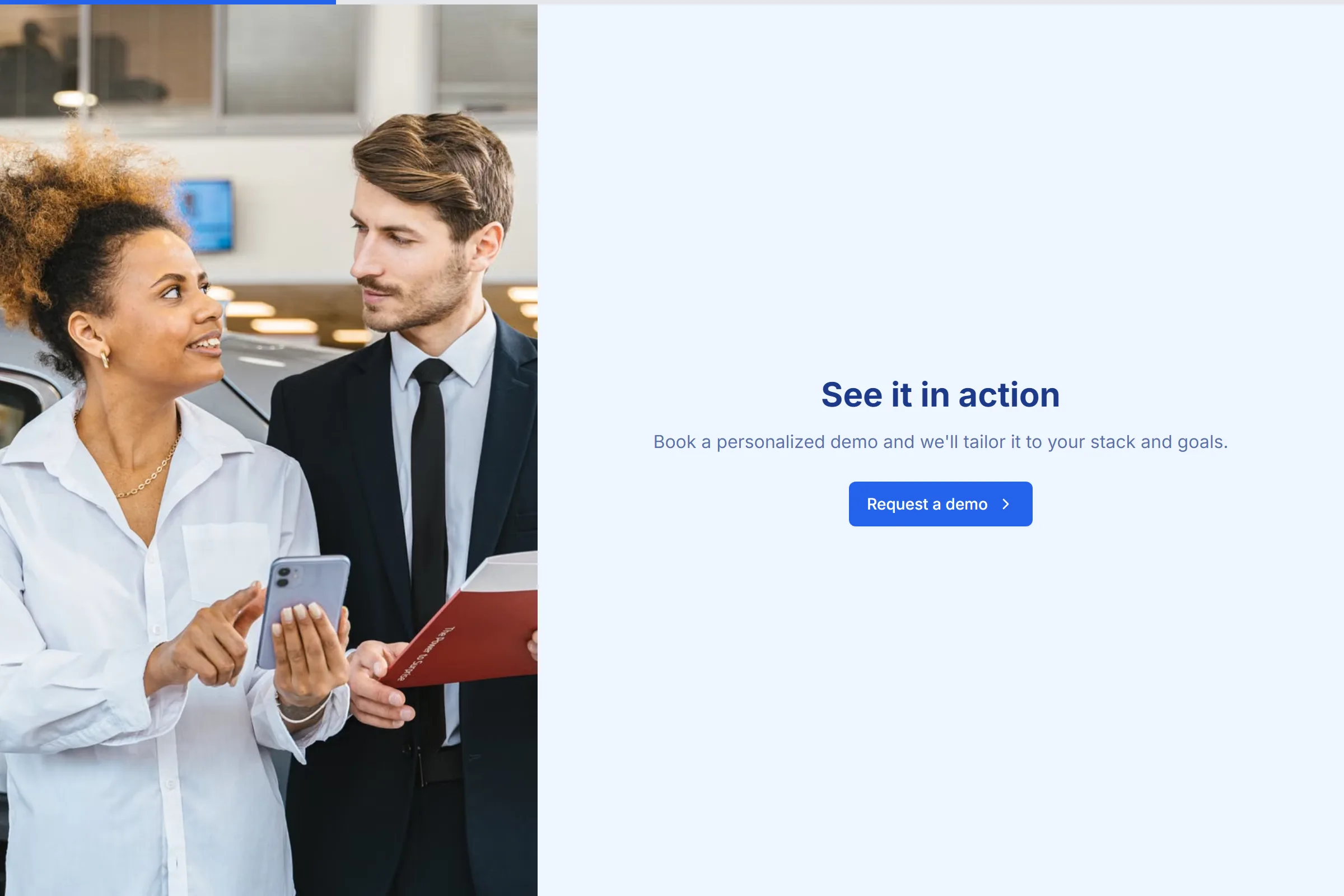 B2B Demo Request template preview