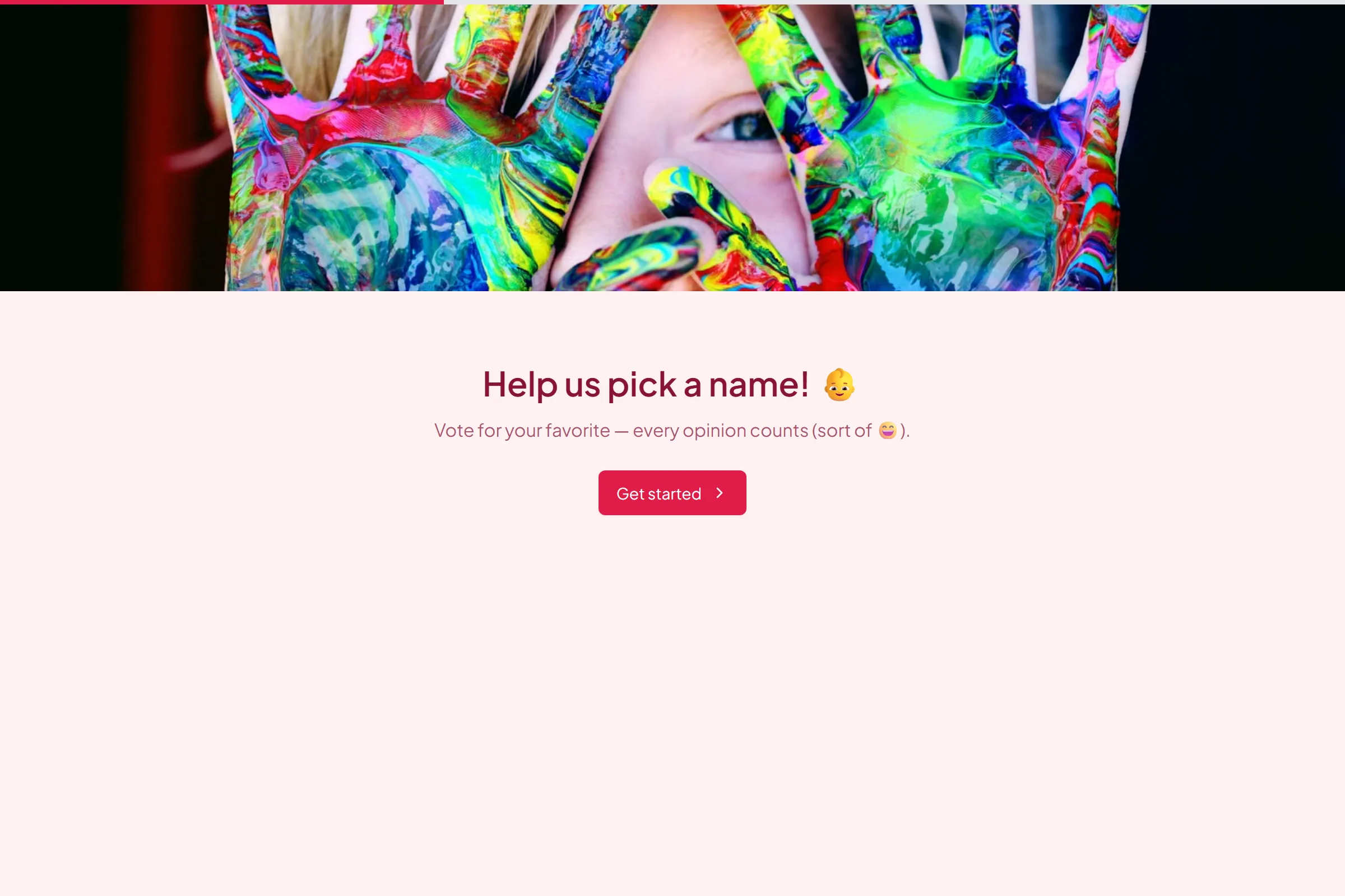 Baby Name Poll template preview