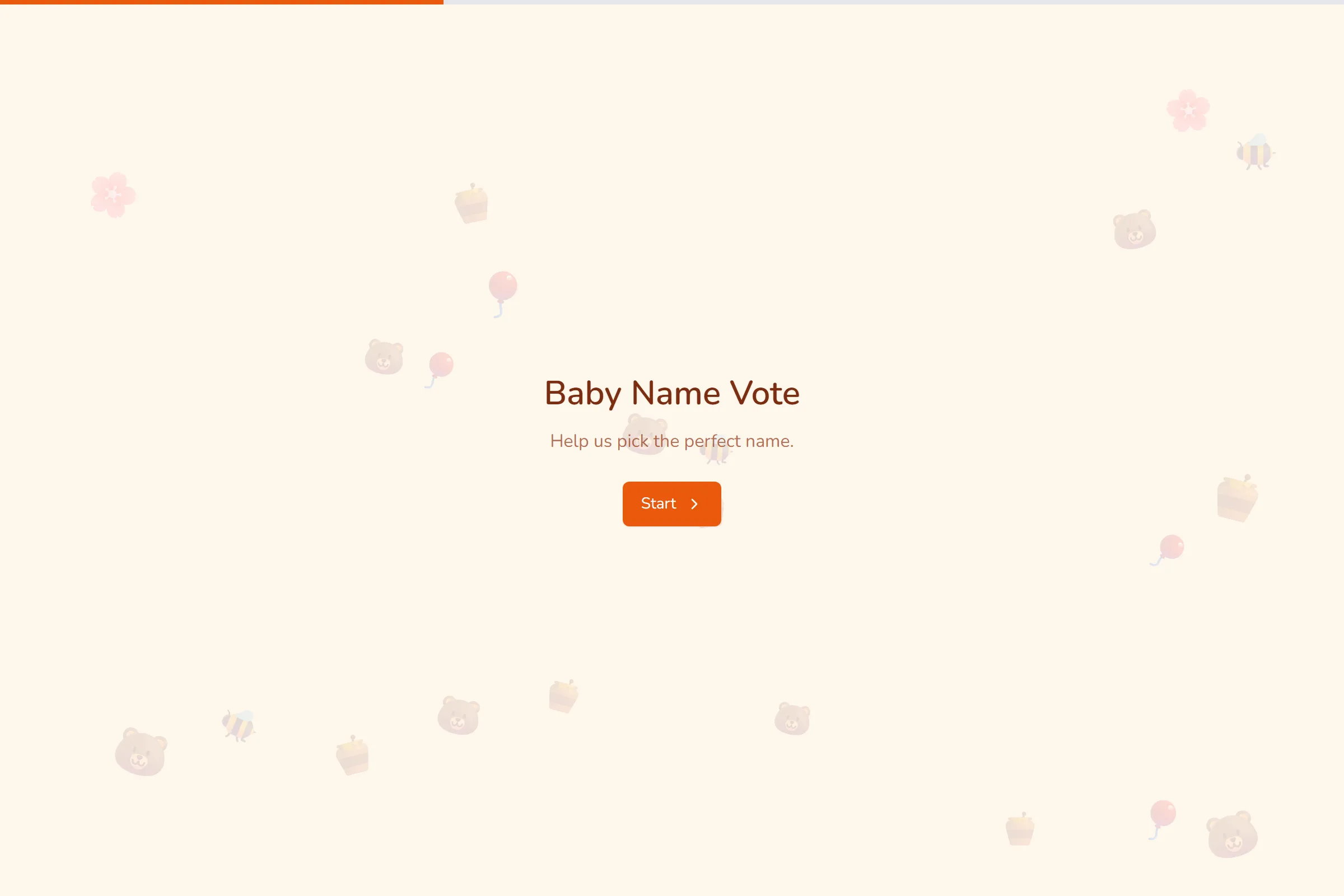 Baby Name Vote template preview