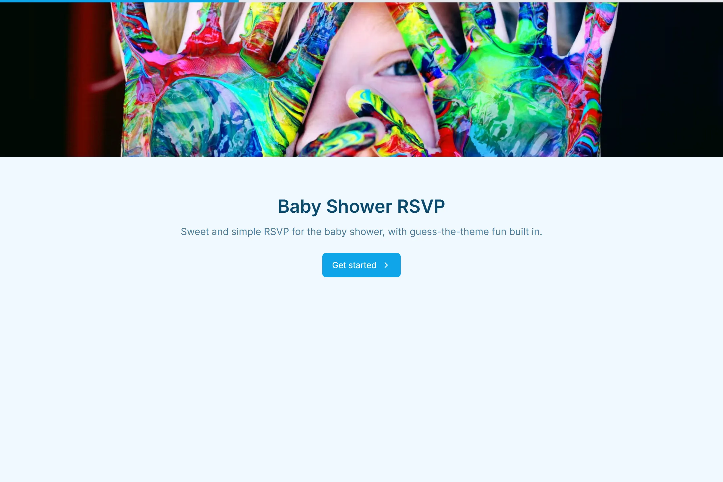 Baby Shower RSVP template preview