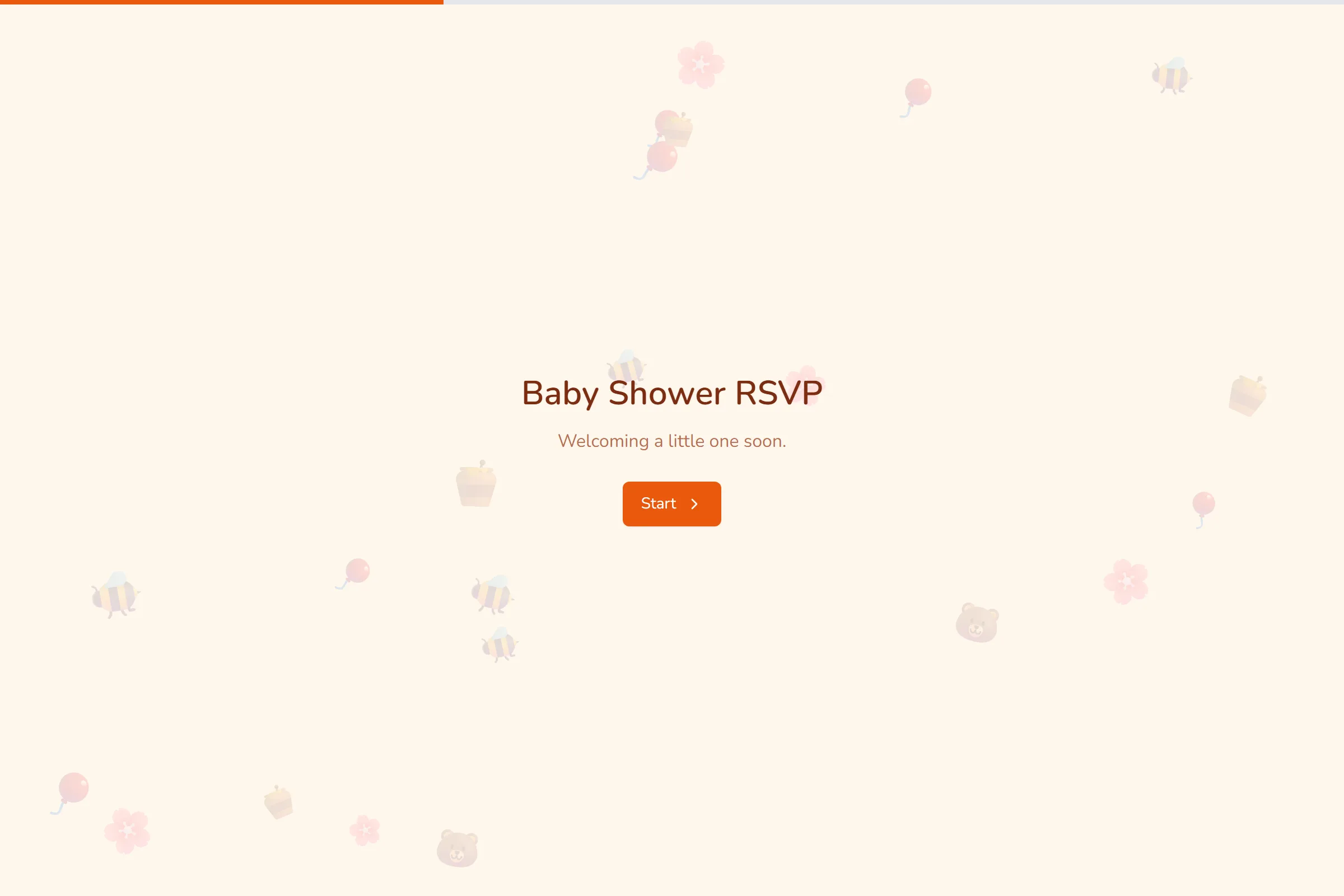Baby Shower RSVP template preview