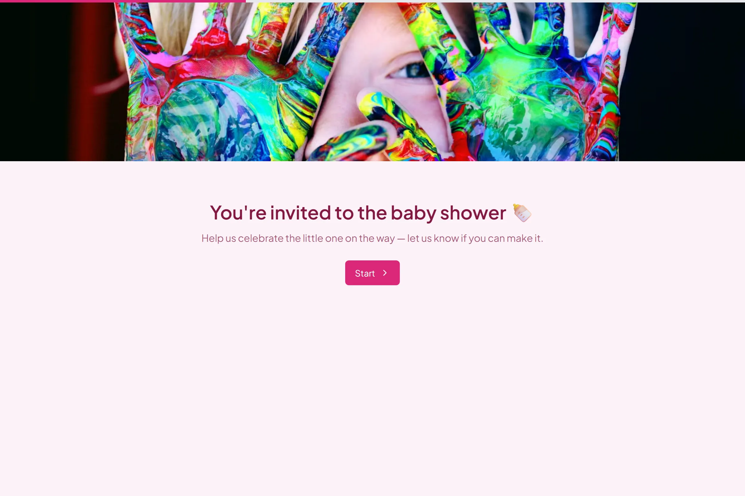 Baby Shower RSVP template preview