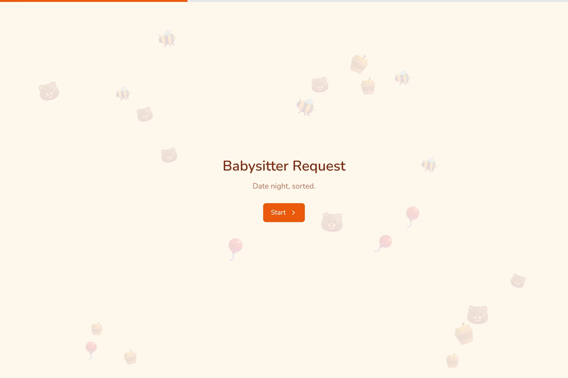 Babysitter Request template preview