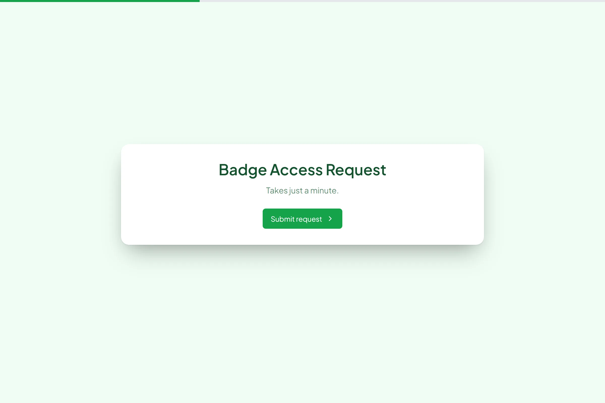 Badge Access Request template preview