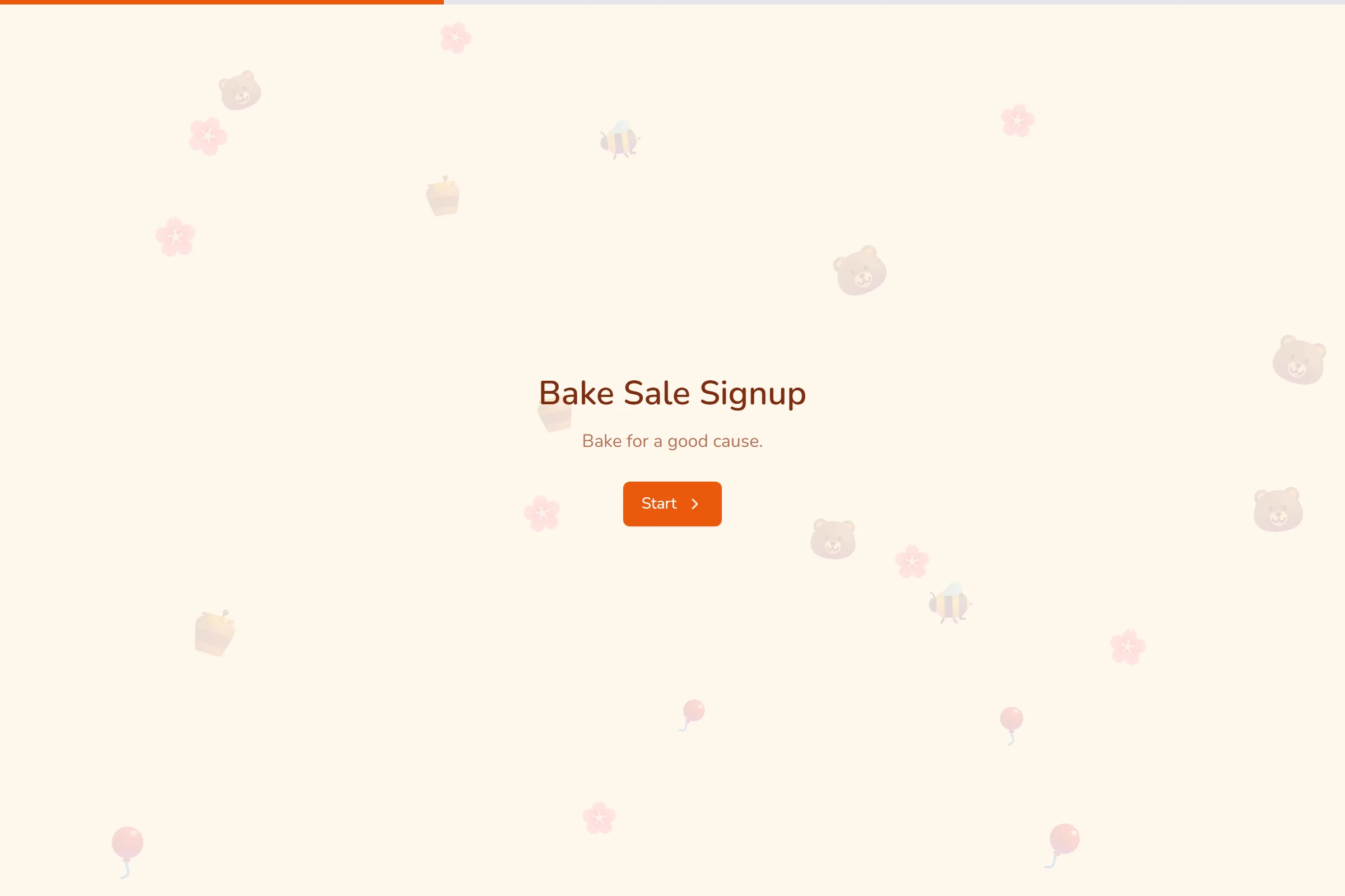 Bake Sale Signup template preview