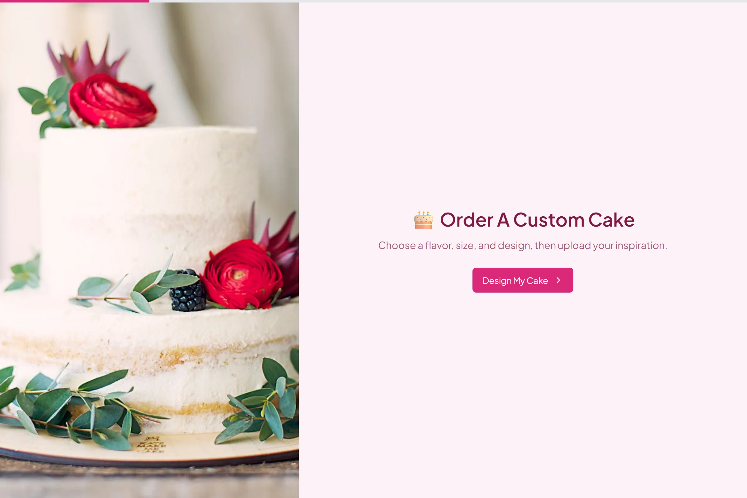 Bakery Custom Cake Order template preview