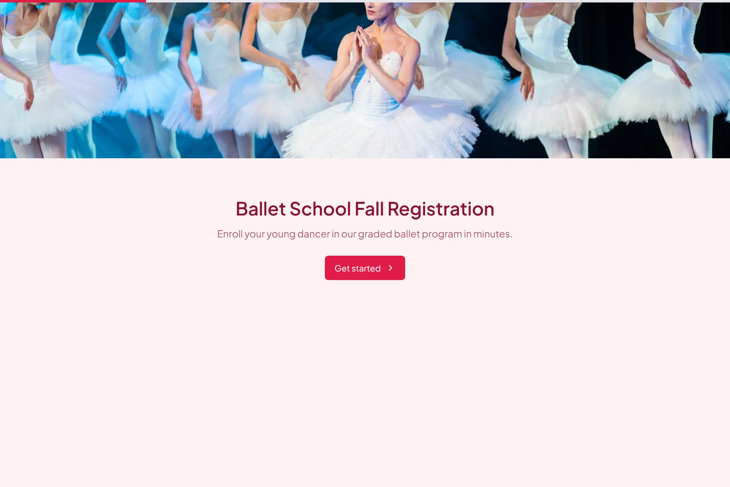 Ballet School Fall Registration template preview