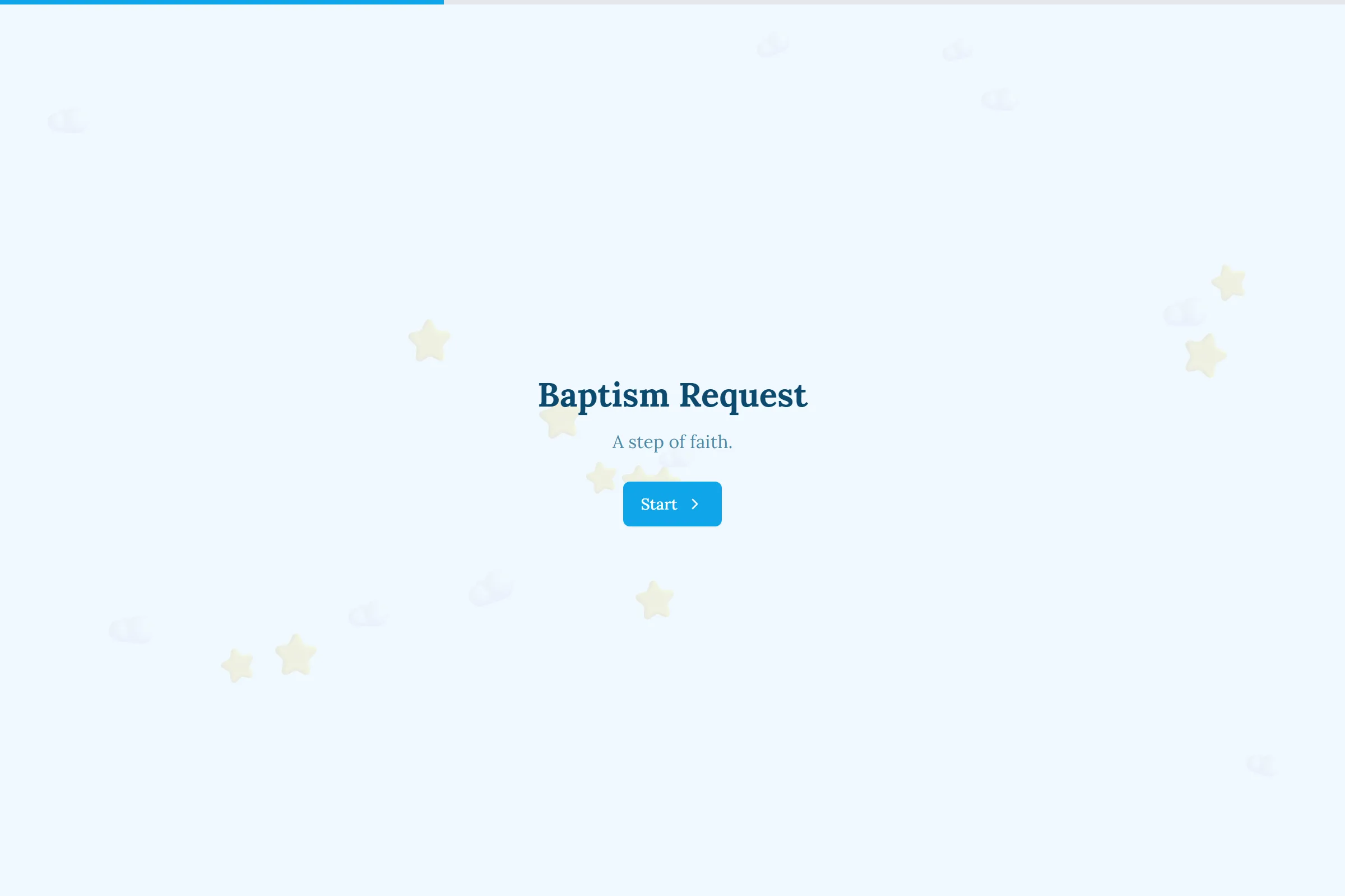 Baptism Request template preview