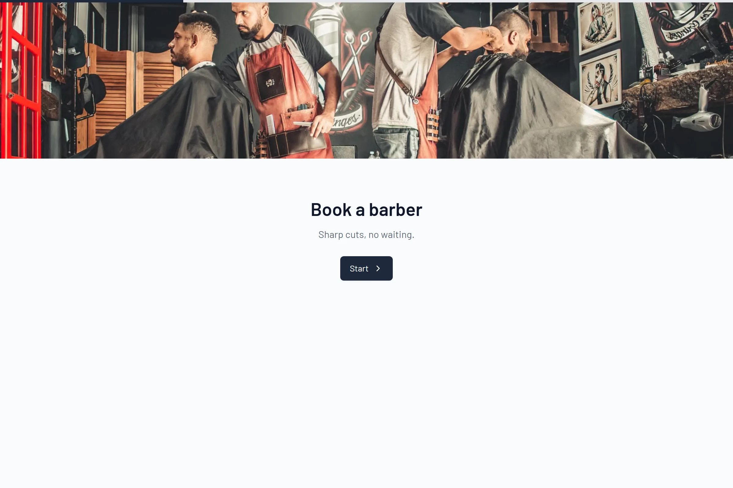 Barber Booking template preview