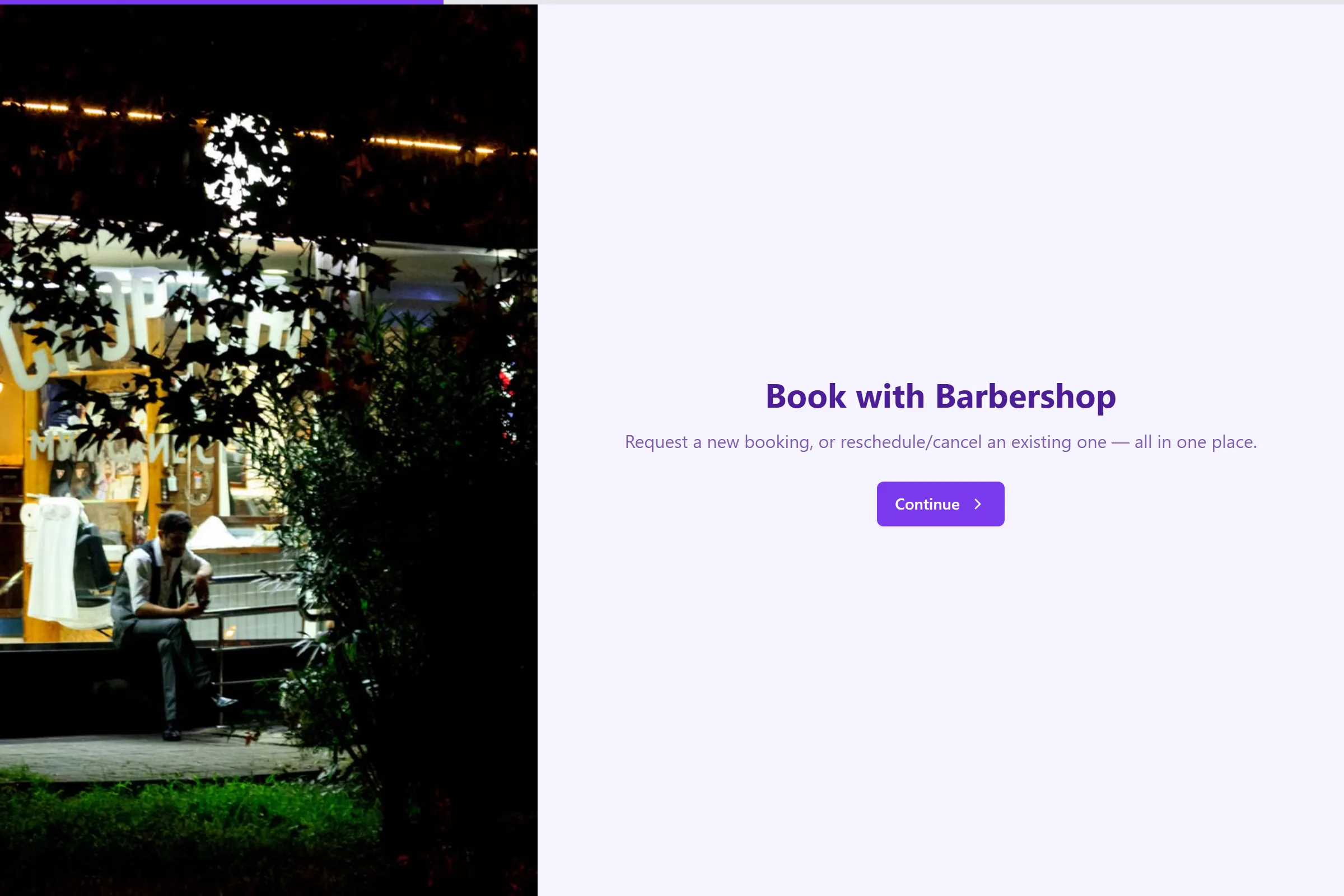 Barbershop Availability Form template preview