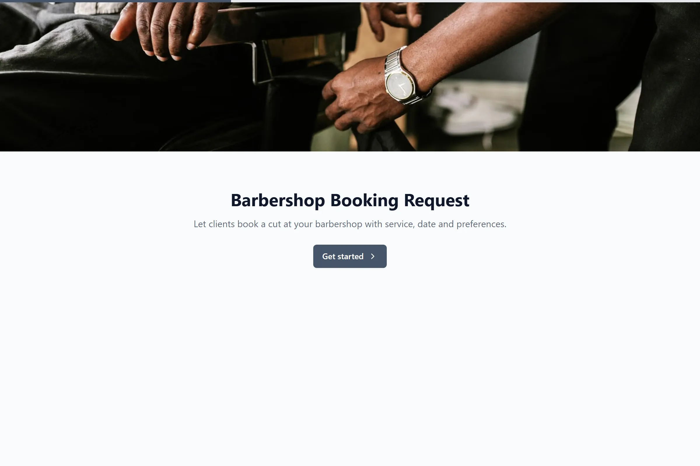 Barbershop Booking Request template preview