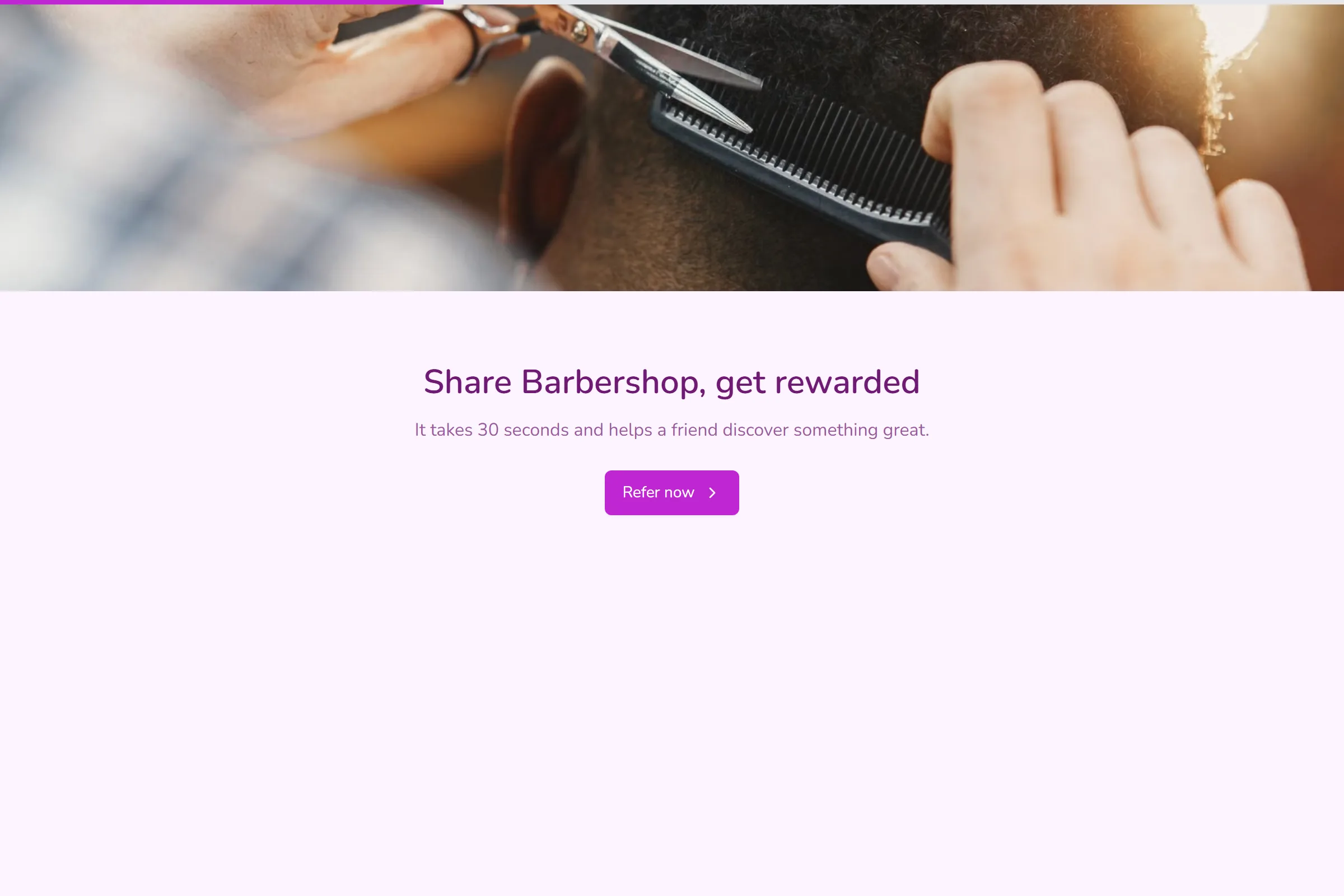 Barbershop Referral Form template preview