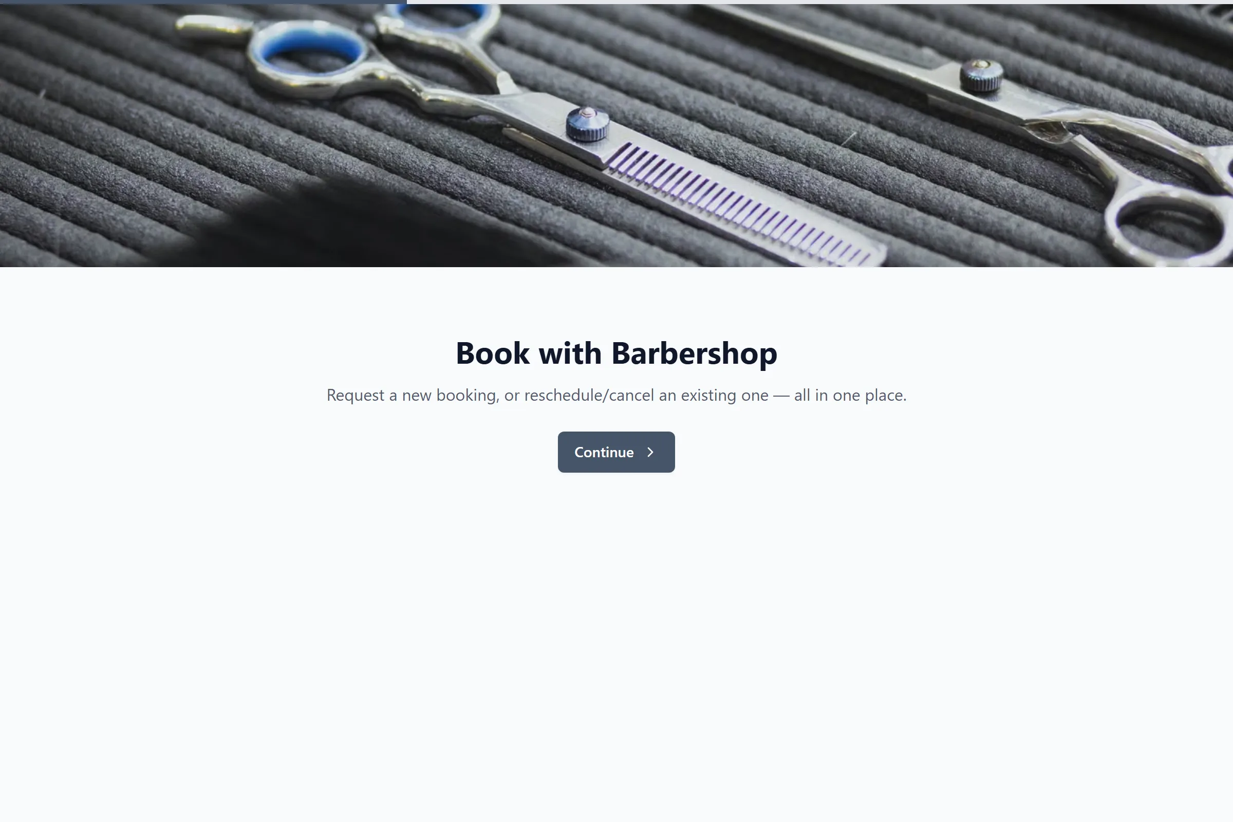 Barbershop Reschedule / Cancel Request template preview