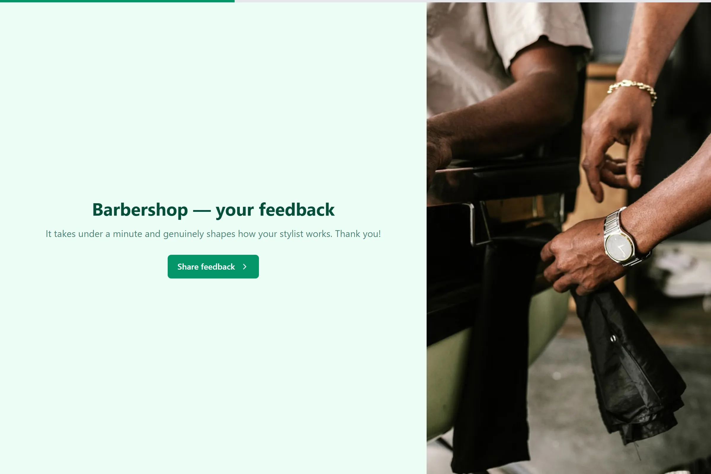 Barbershop Satisfaction Survey template preview