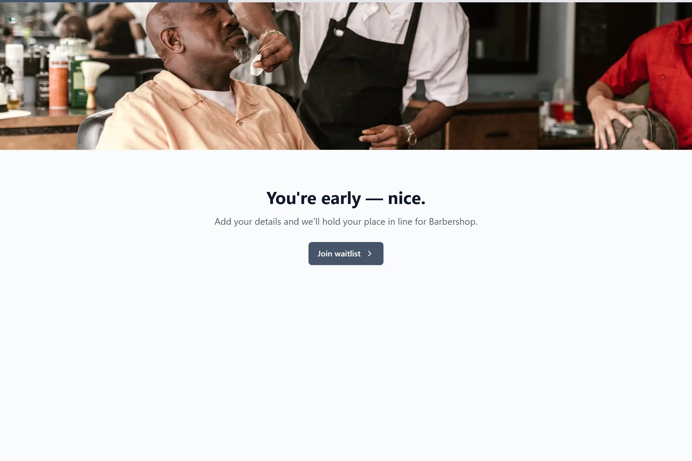 Barbershop Waitlist template preview