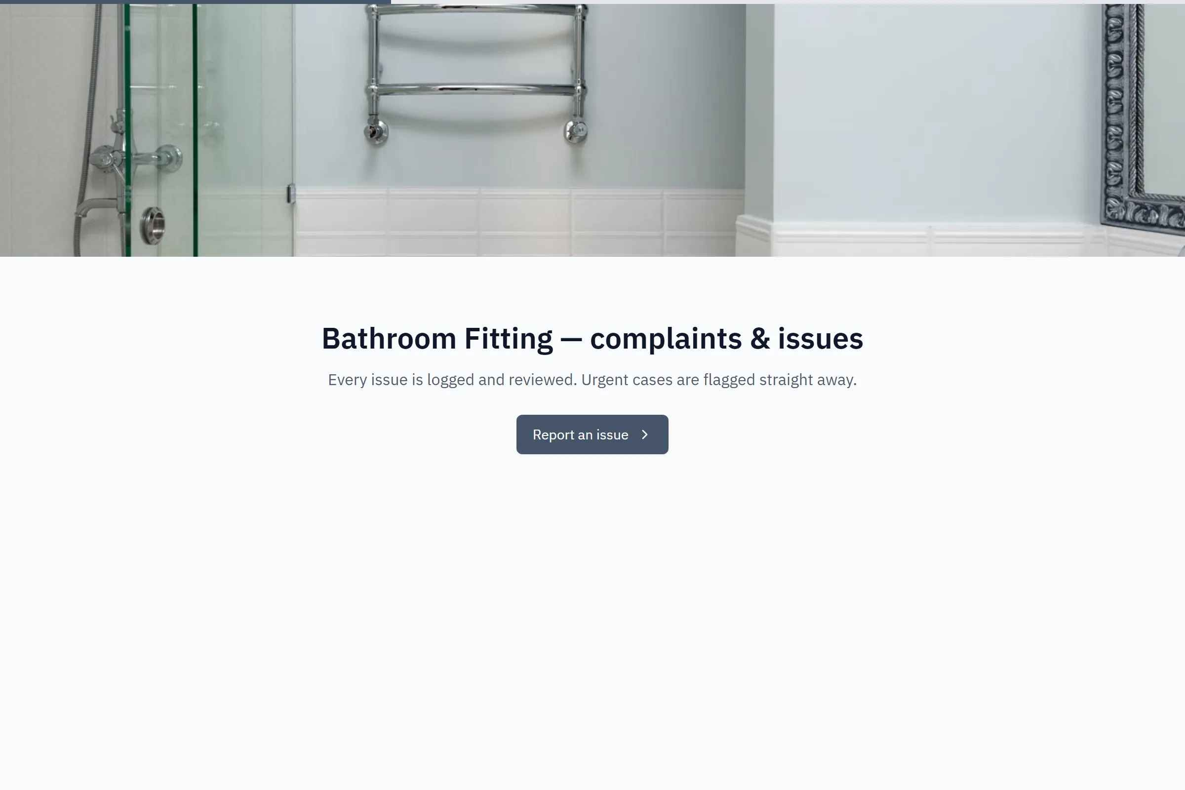 Bathroom Fitting Complaint / Issue Form template preview