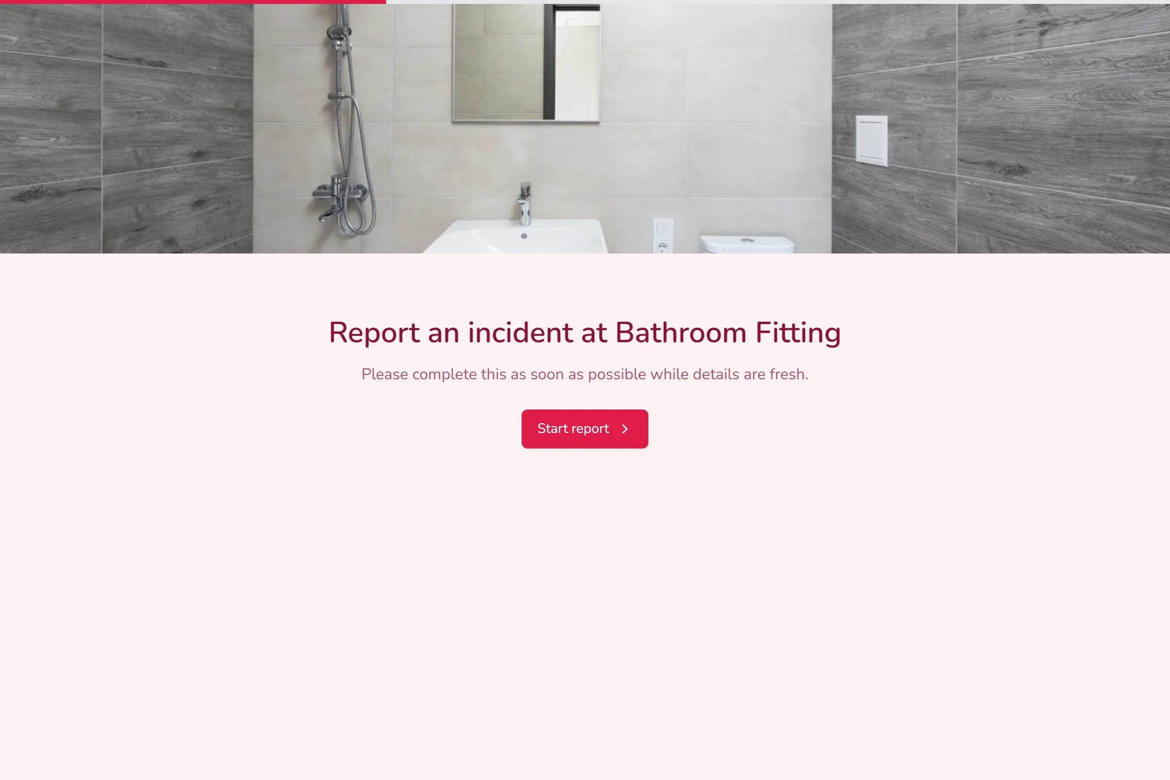 Bathroom Fitting Incident Report template preview