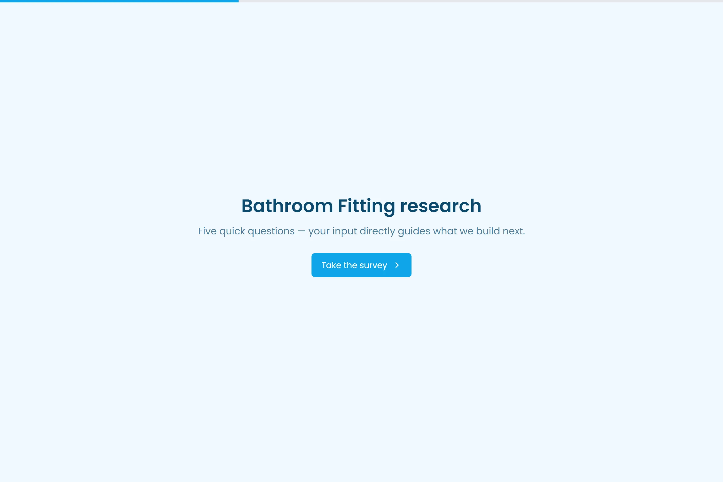 Bathroom Fitting Market Research Survey template preview