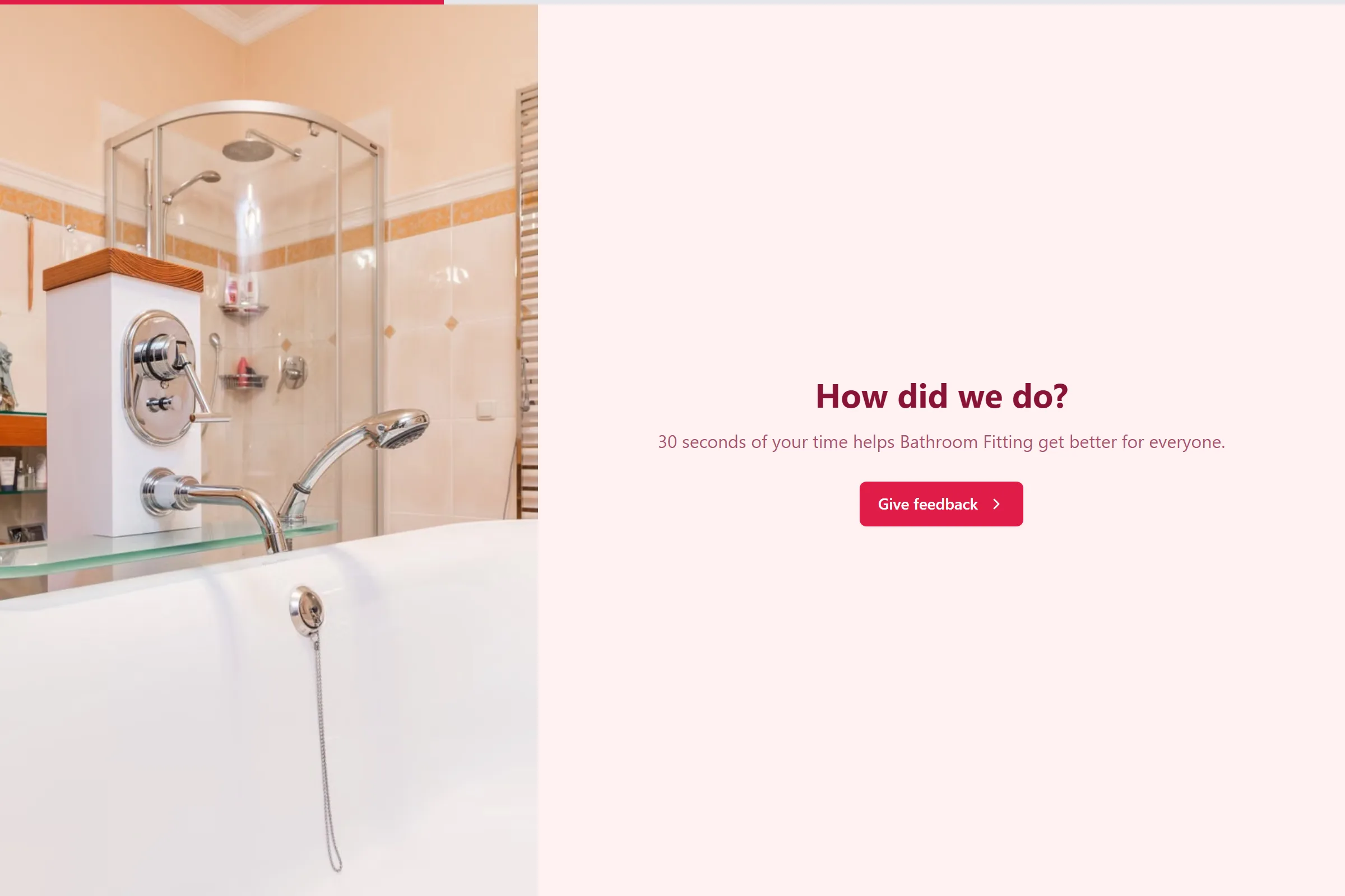 Bathroom Fitting Quick Feedback template preview