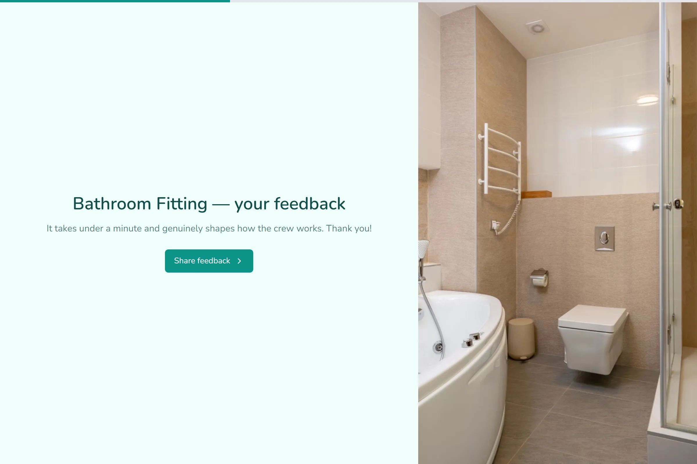 Bathroom Fitting Satisfaction Survey template preview