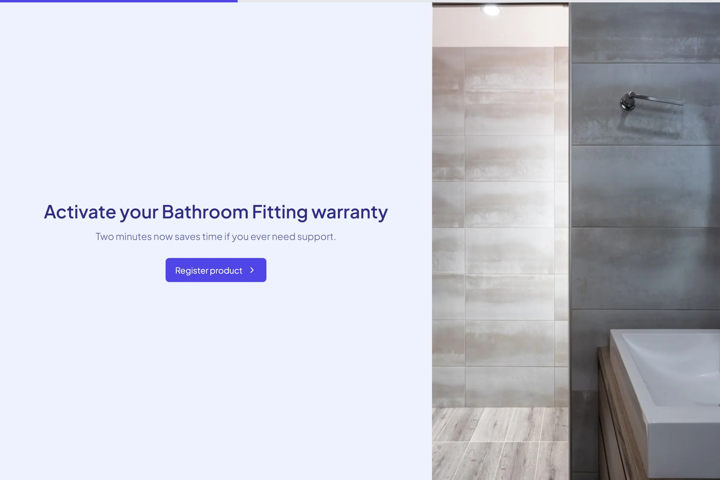 Bathroom Fitting Warranty Registration template preview