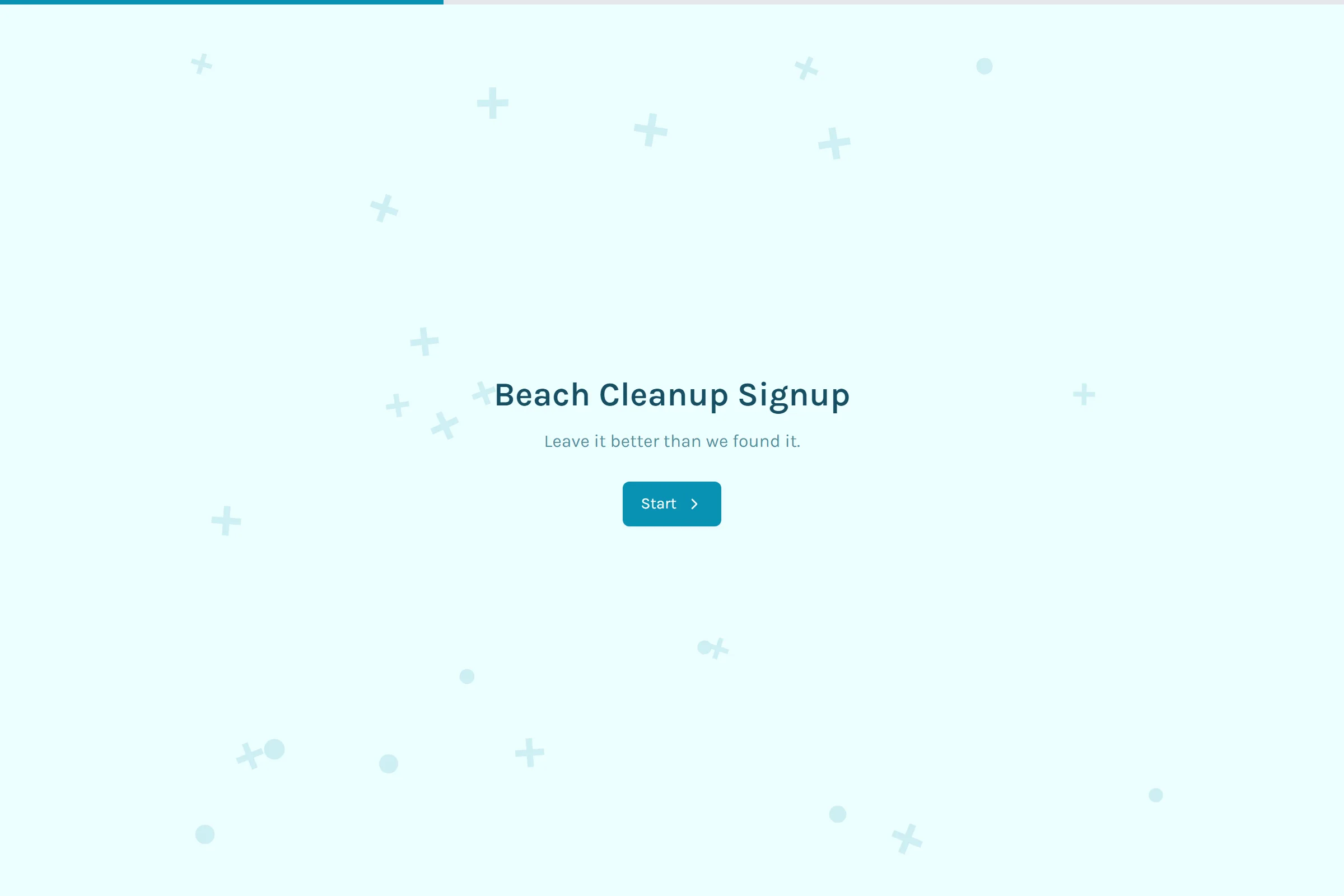 Beach Cleanup Signup template preview