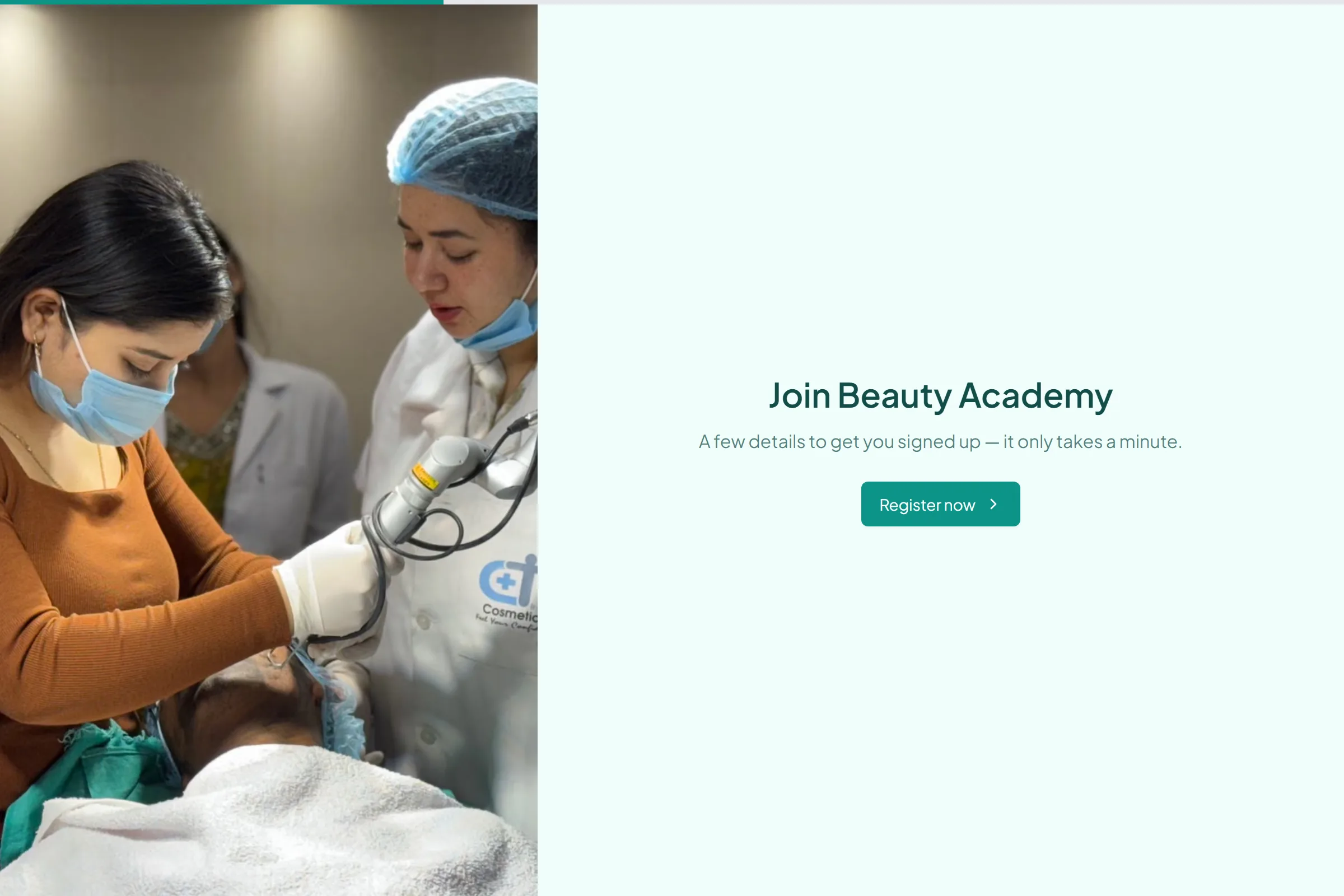Beauty Academy Class Registration template preview