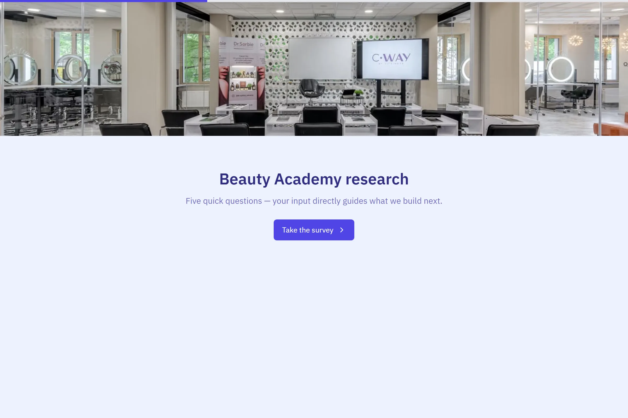 Beauty Academy Market Research Survey template preview