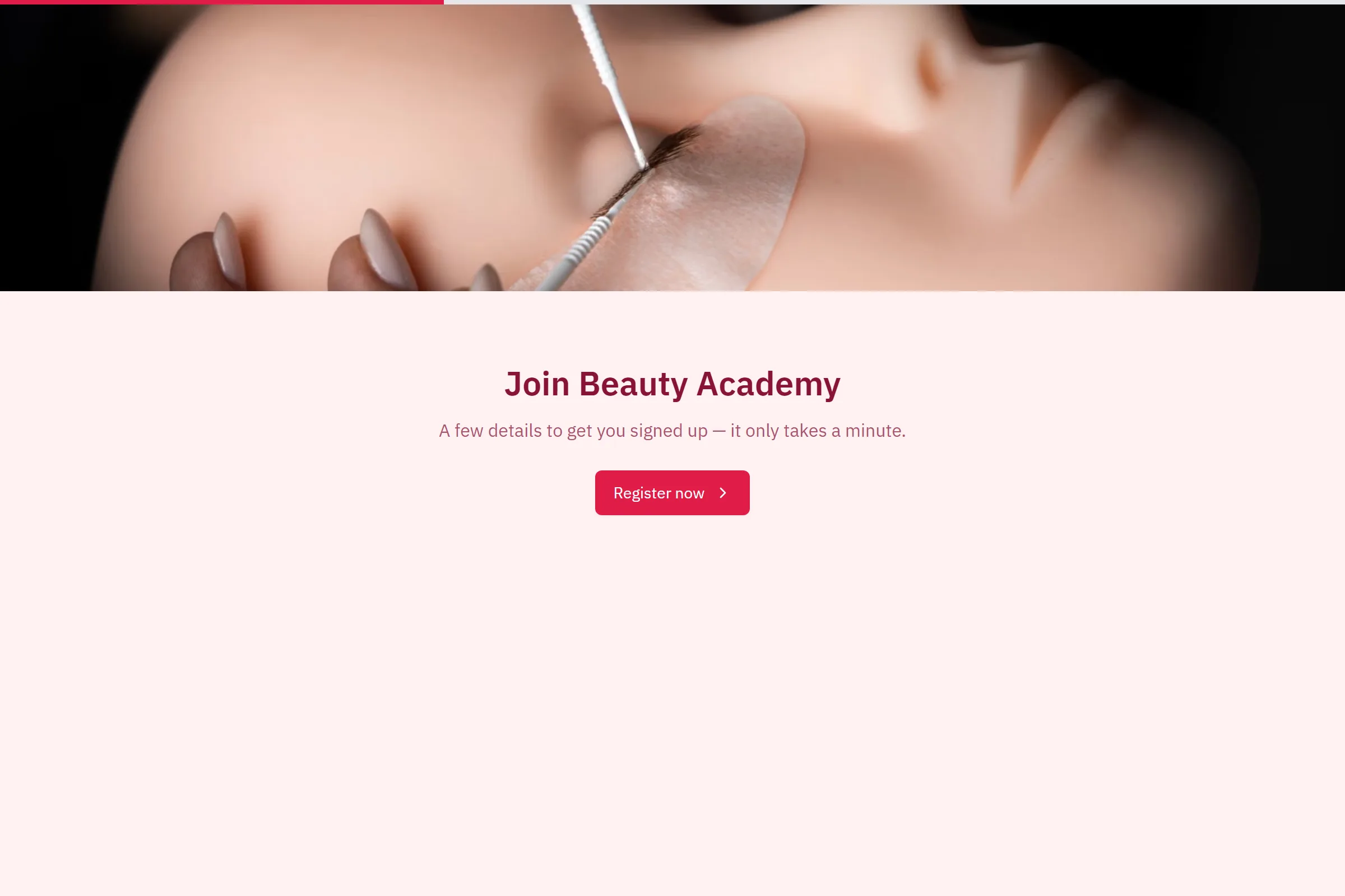Beauty Academy Program Application template preview