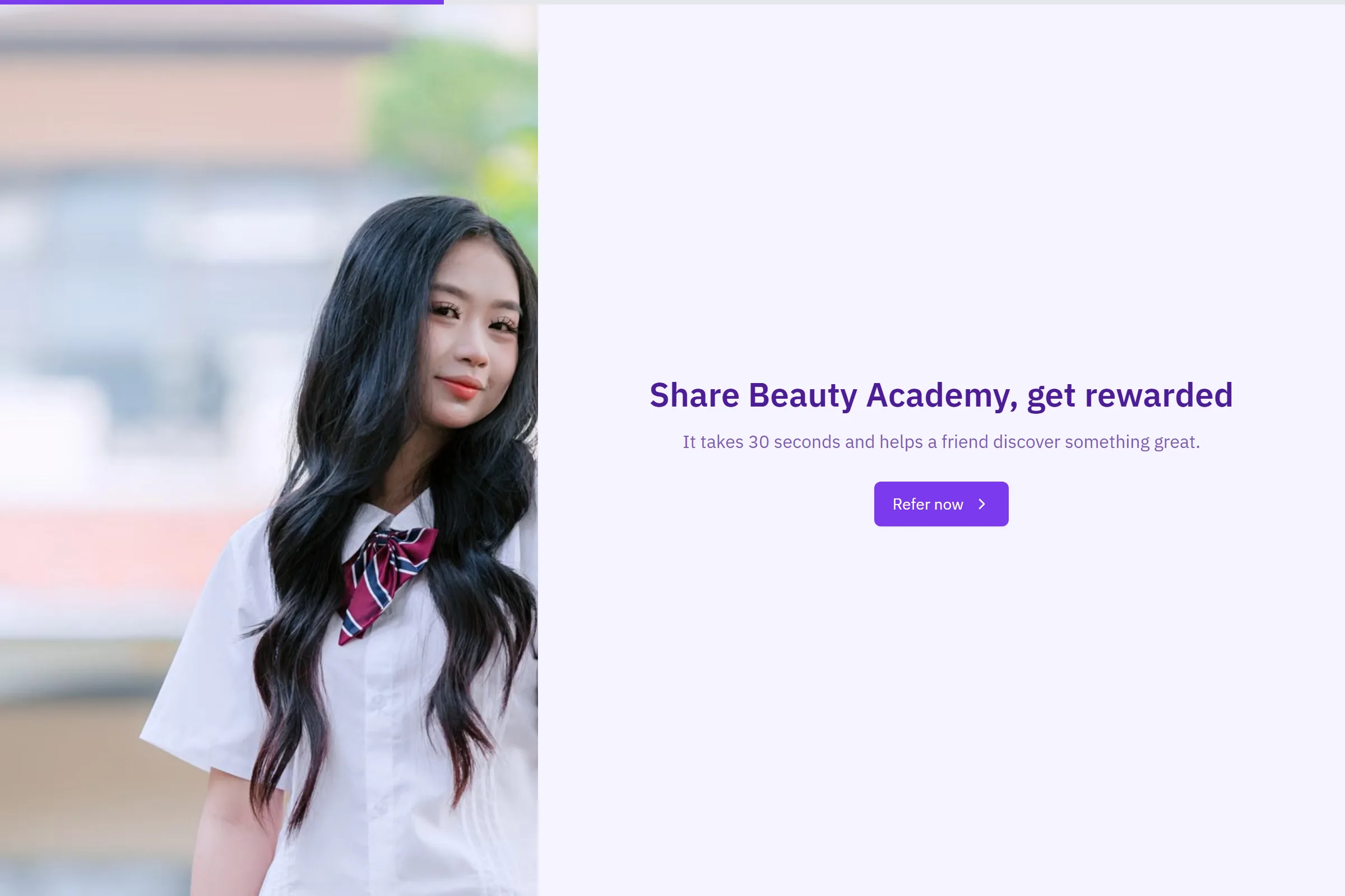 Beauty Academy Referral Form template preview