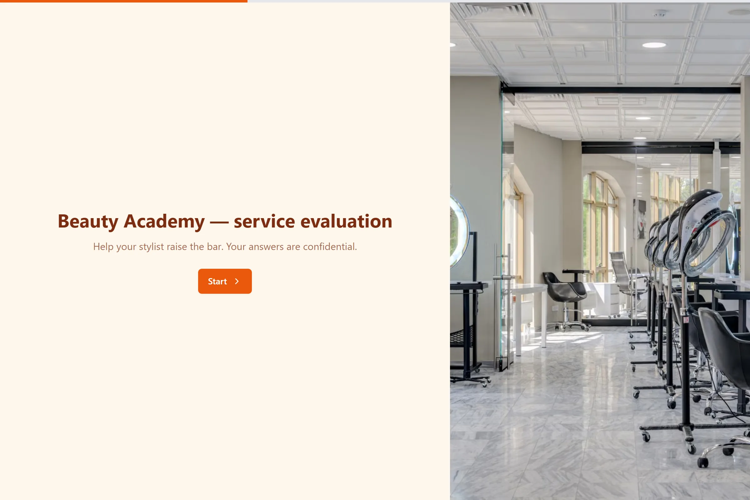 Beauty Academy Service Evaluation template preview