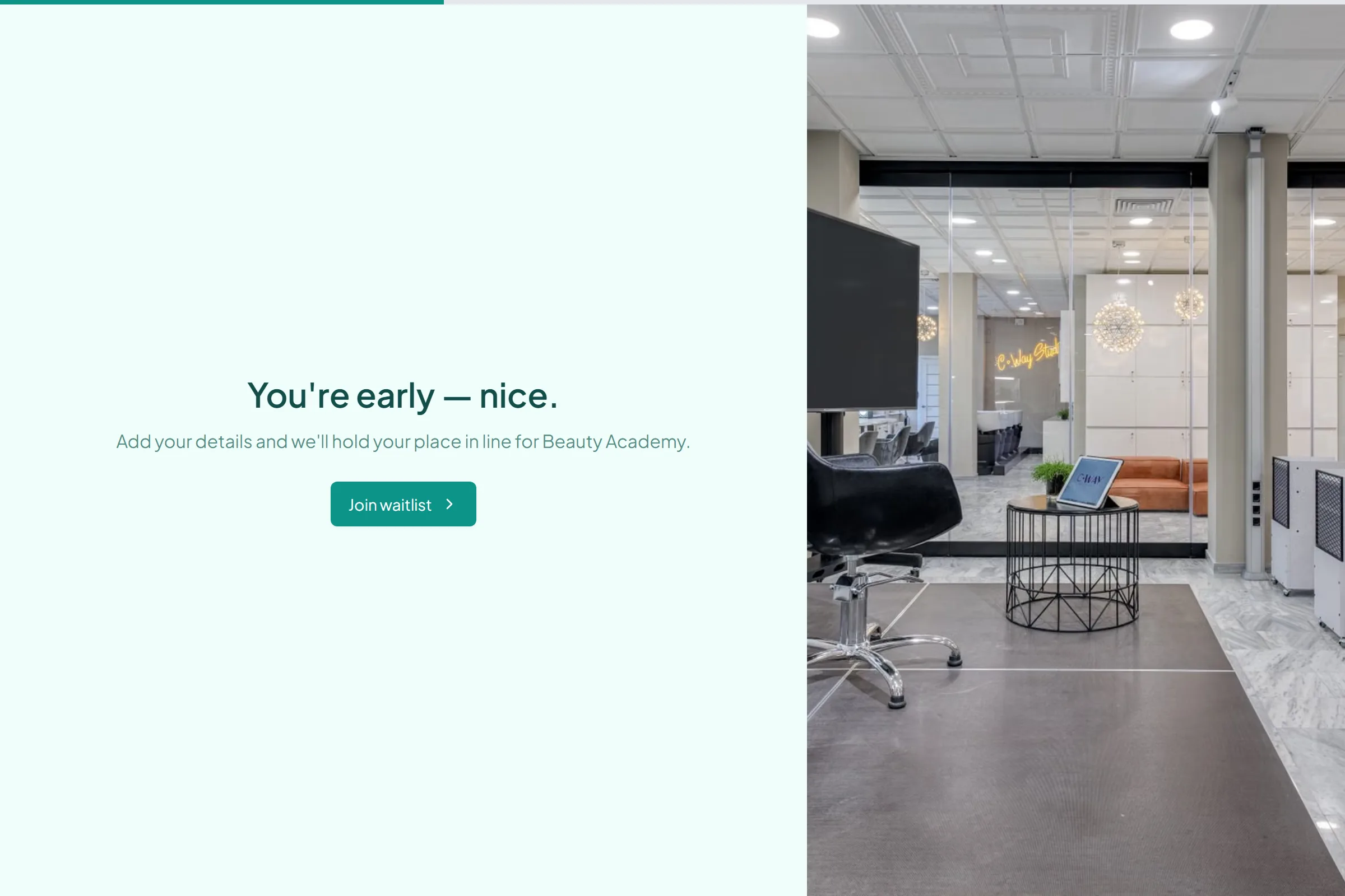 Beauty Academy Waitlist template preview