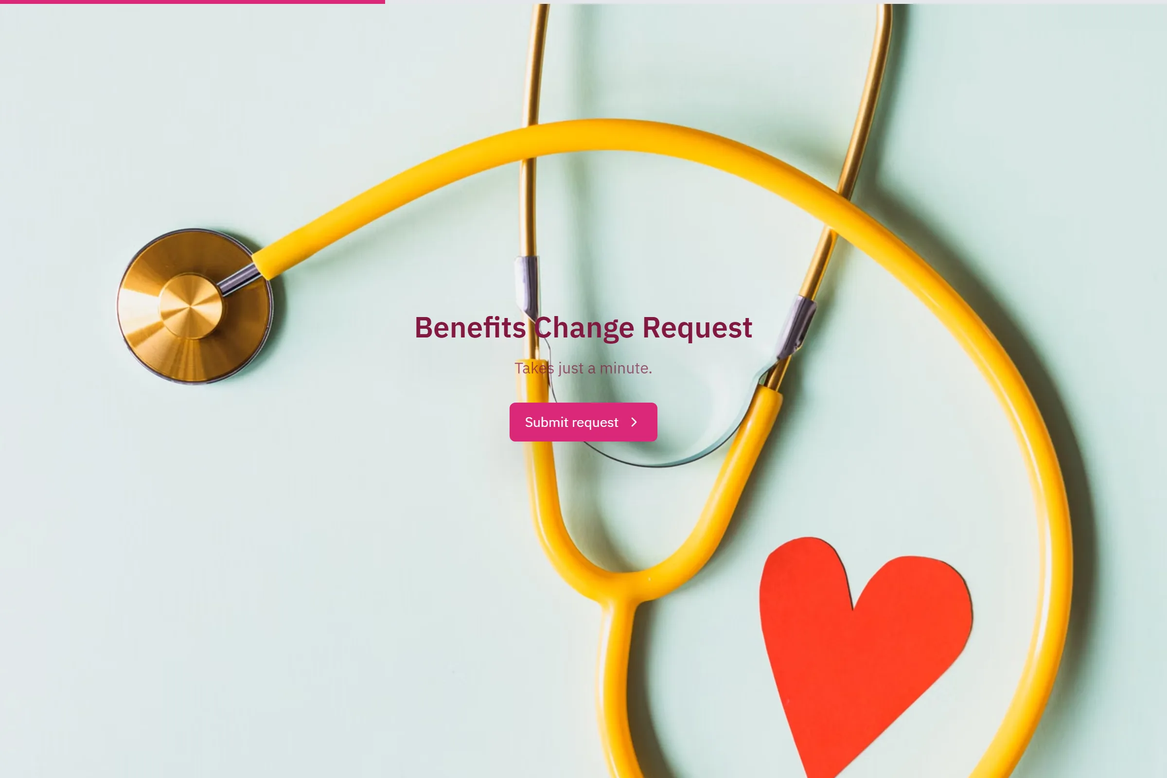 Benefits Change Request template preview
