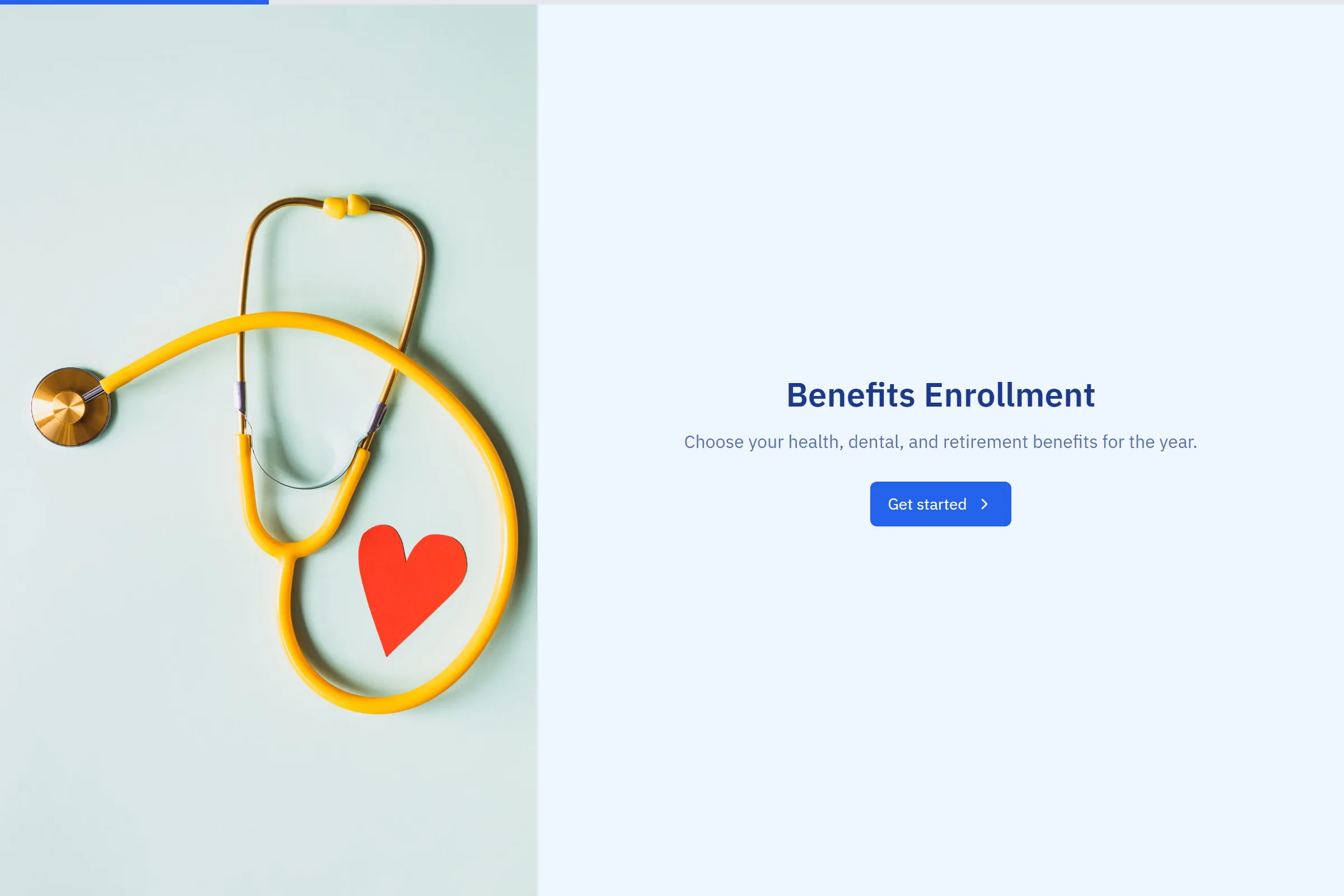 Benefits Enrollment template preview