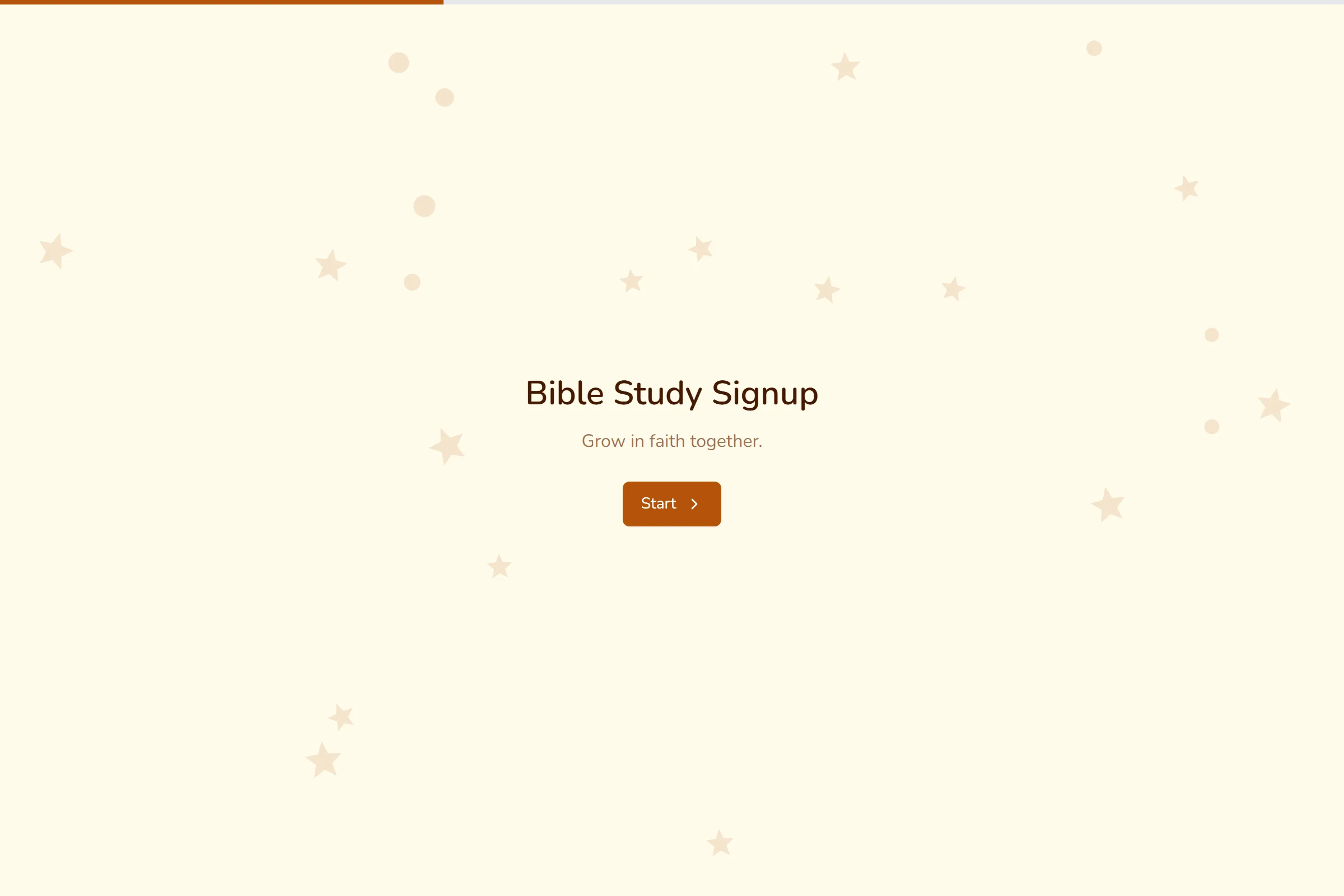 Bible Study Signup template preview