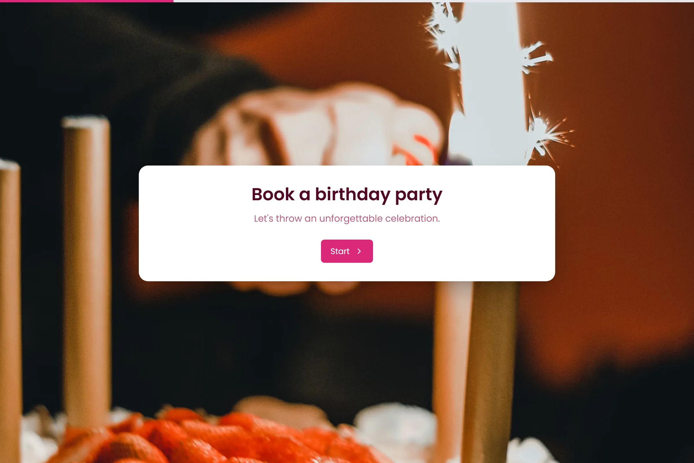 Birthday Party Booking template preview