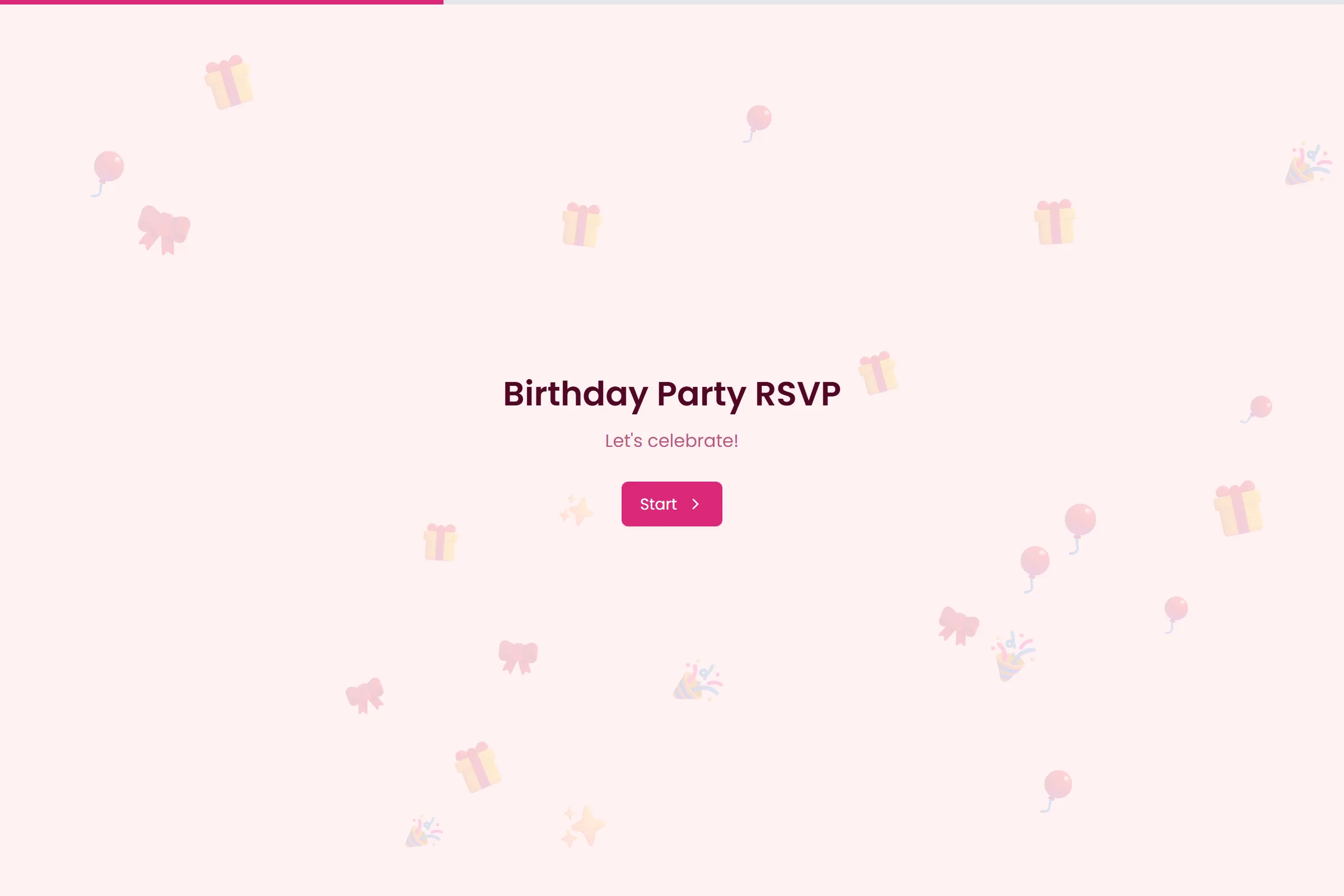 Birthday Party RSVP template preview