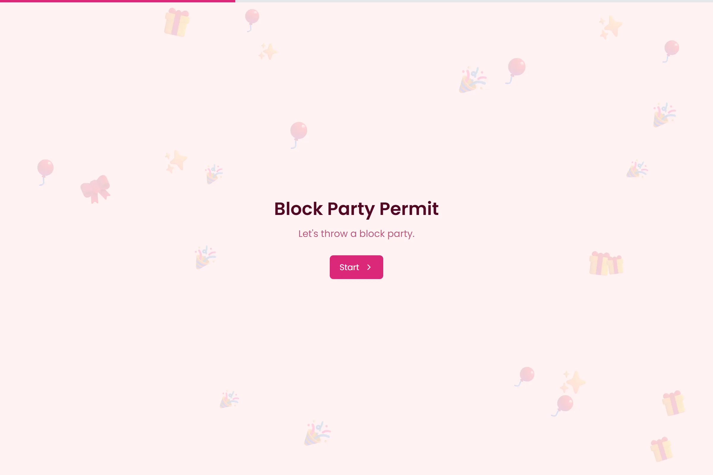 Block Party Permit template preview