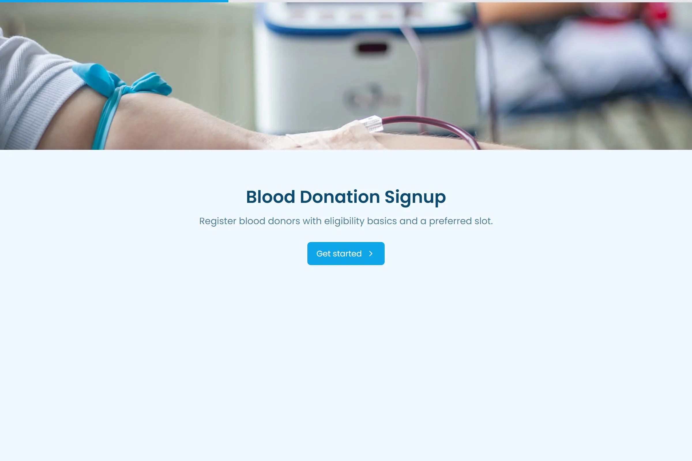 Blood Donation Signup template preview