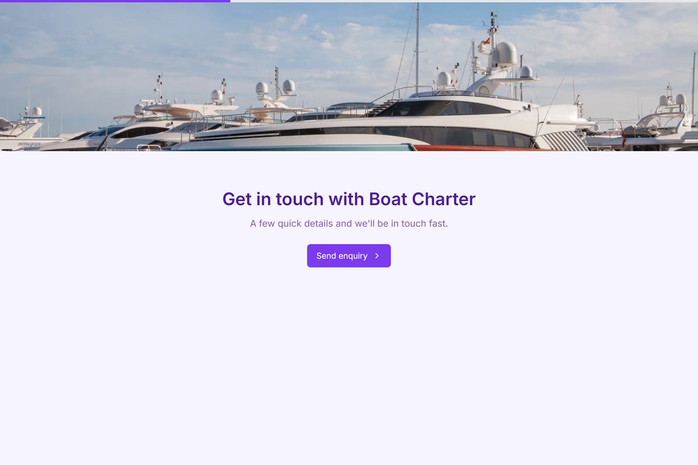 Boat Charter Enquiry template preview