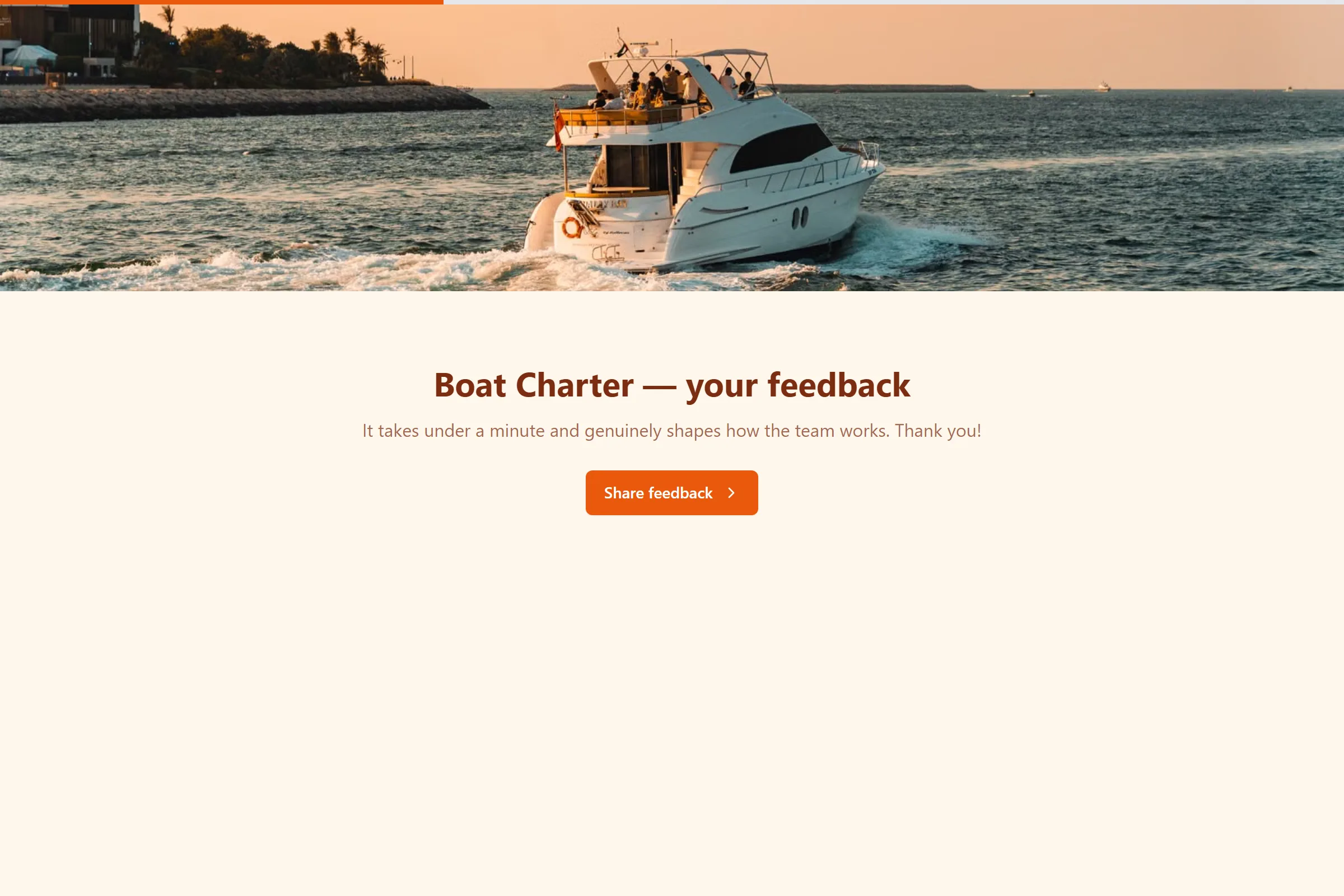 Boat Charter Satisfaction Survey template preview