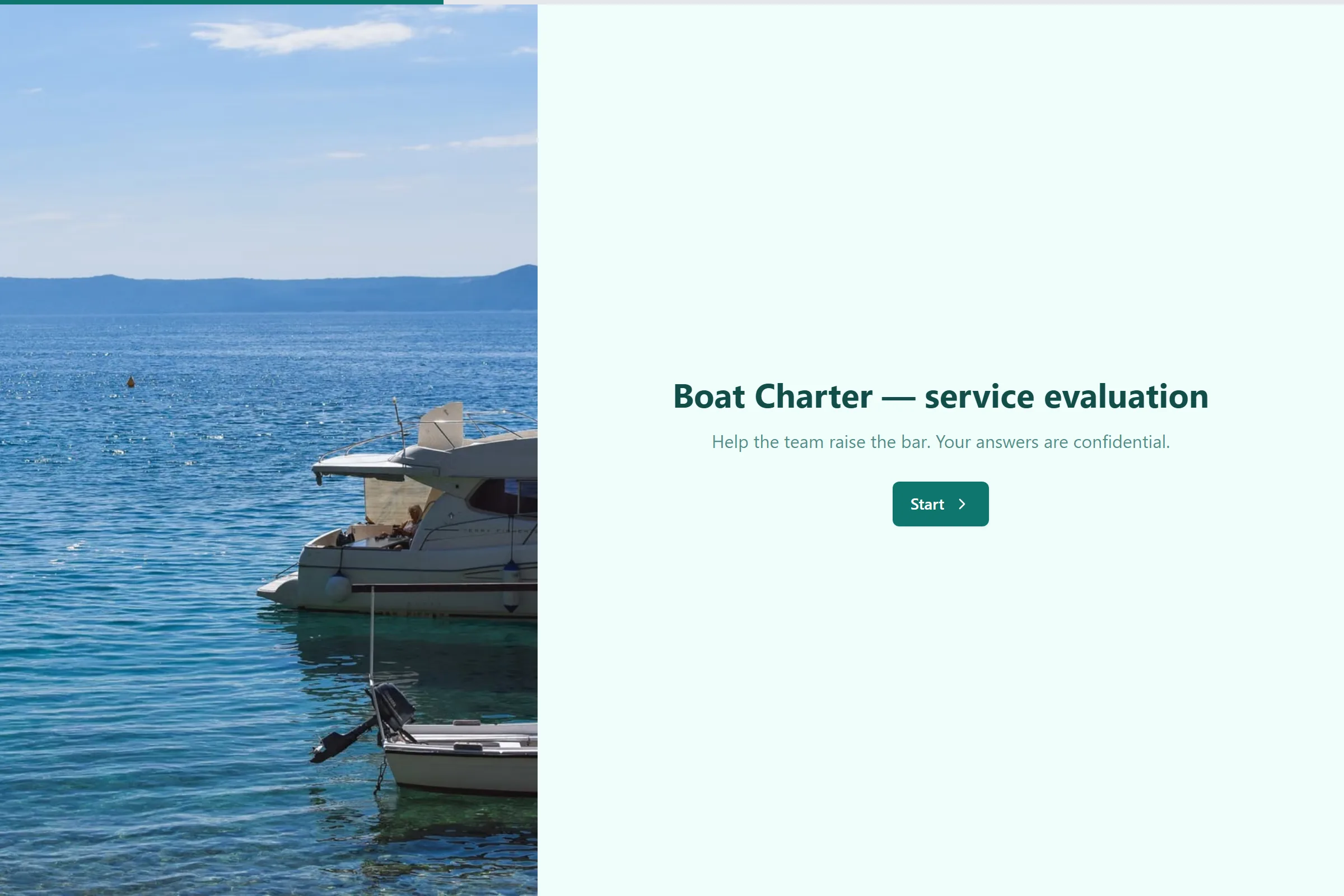 Boat Charter Service Evaluation template preview