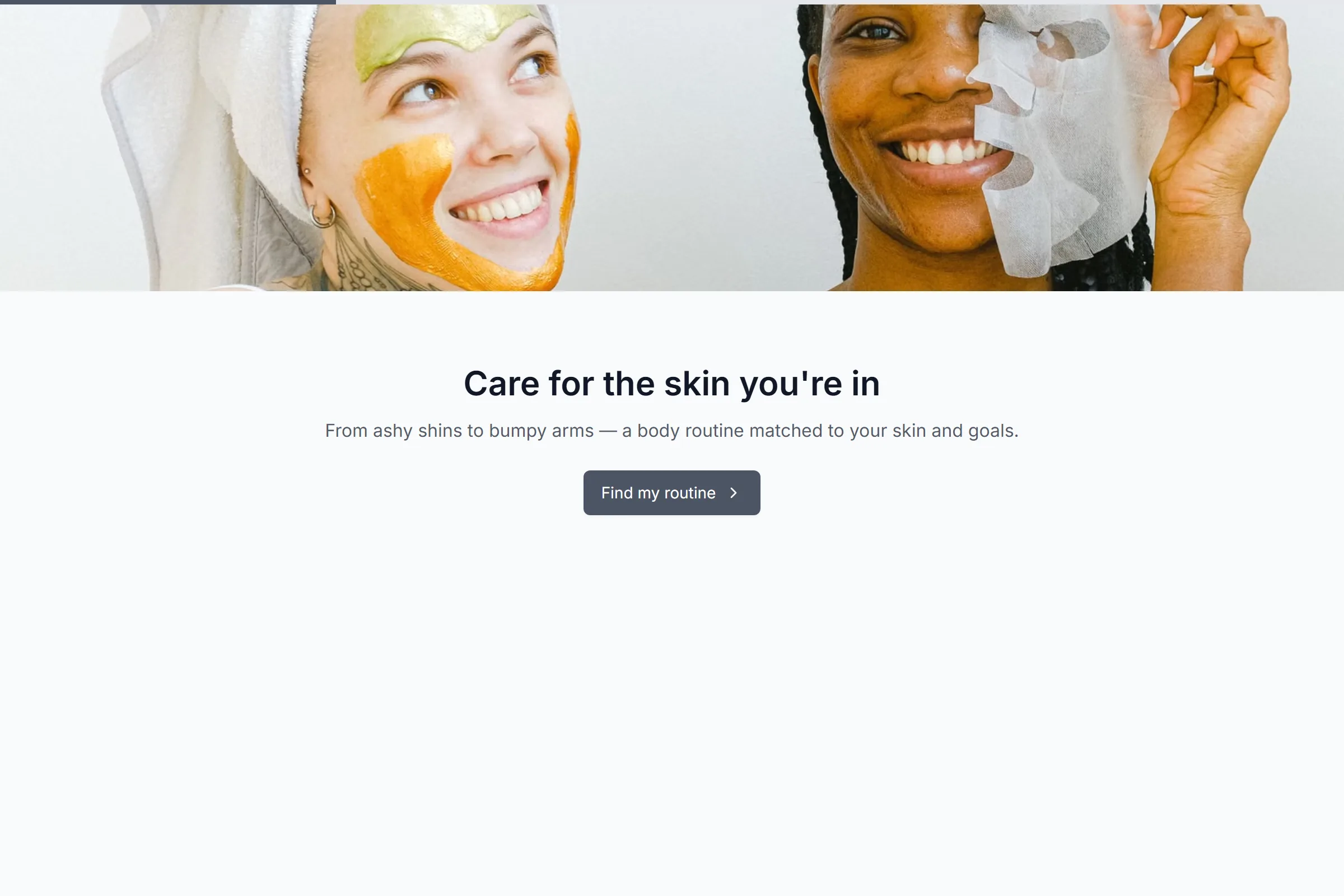 Bodycare Routine Finder template preview