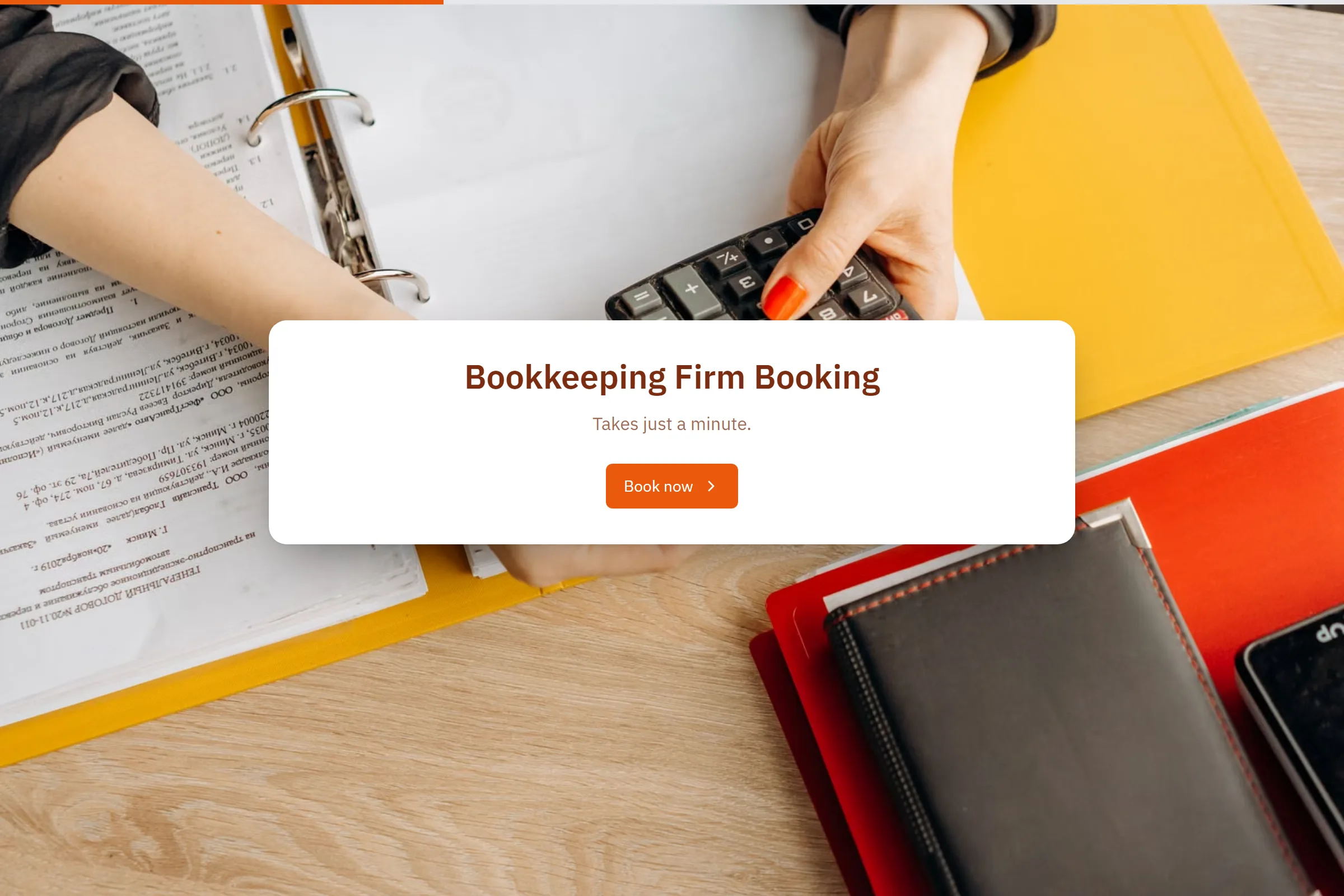 Bookkeeping Firm Booking template preview