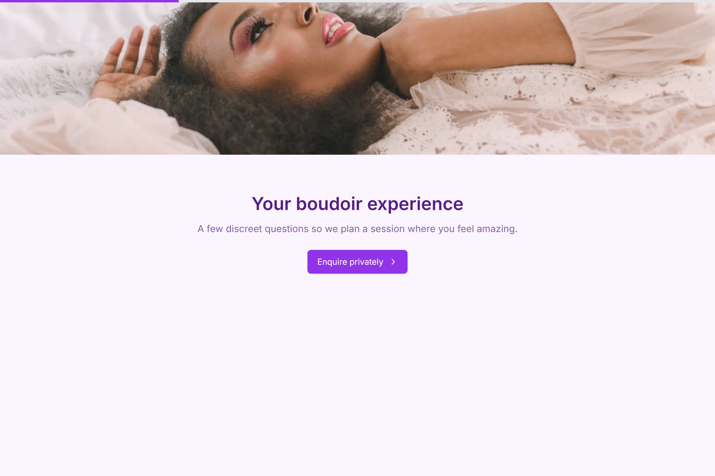 Boudoir Session Inquiry template preview