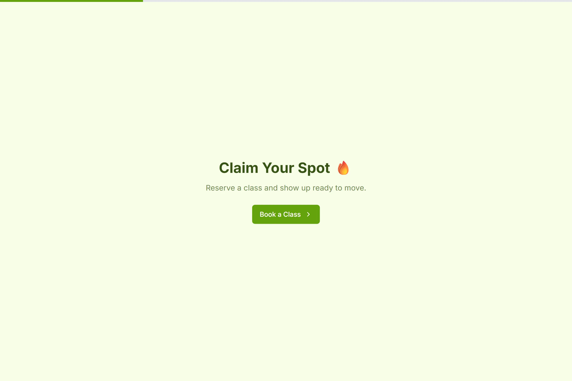 Boutique Fitness Class Booking template preview