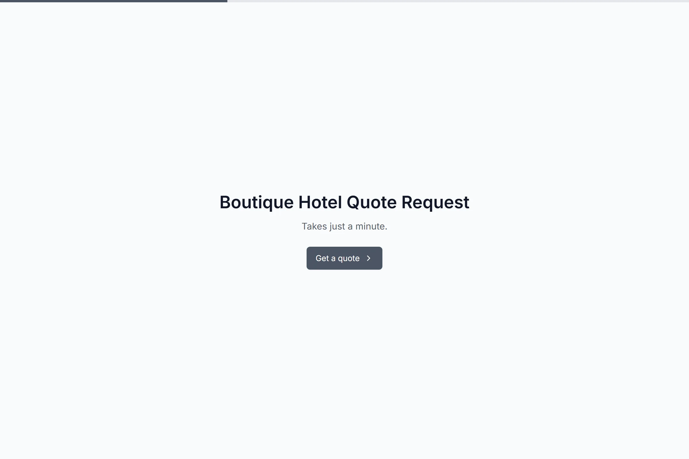 Boutique Hotel Quote Request template preview