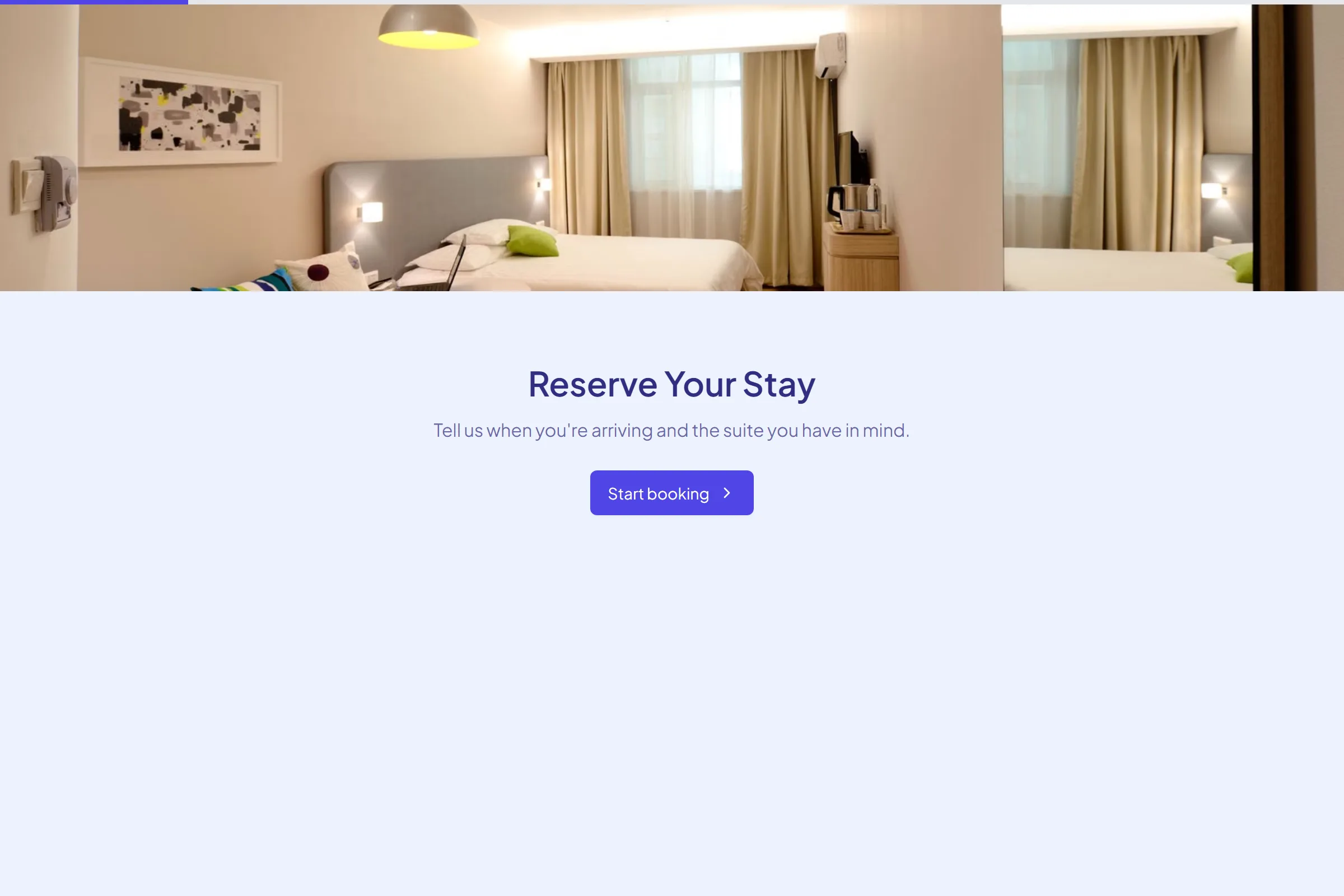 Boutique Hotel Room Booking template preview